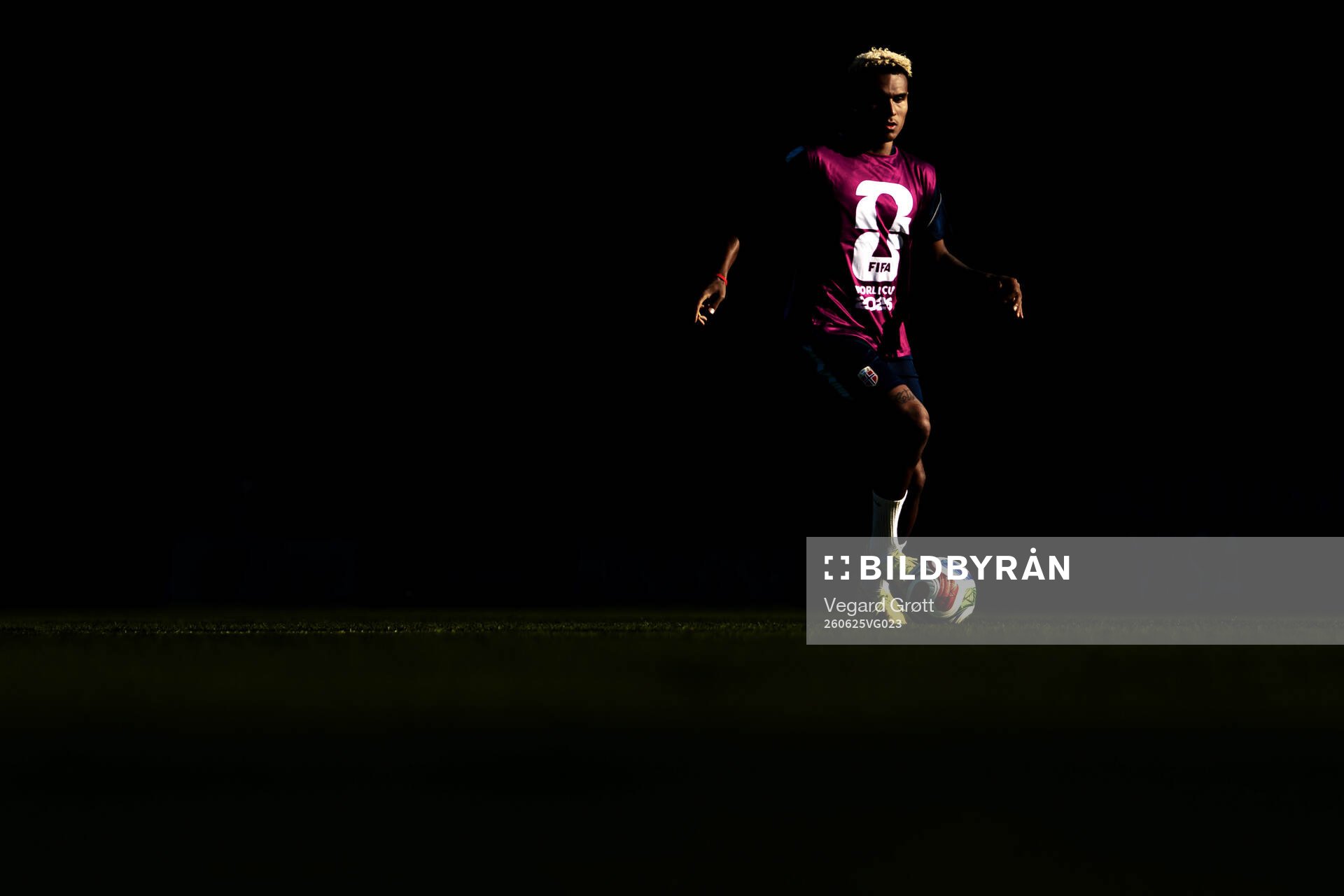 Antonio Nusa of the Norwegian national football team at a