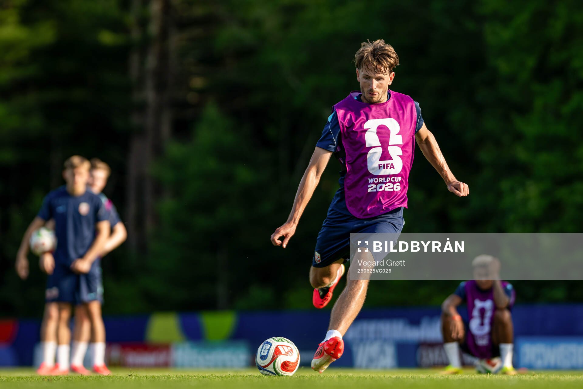 Sander Berge of the Norwegian national football team at a