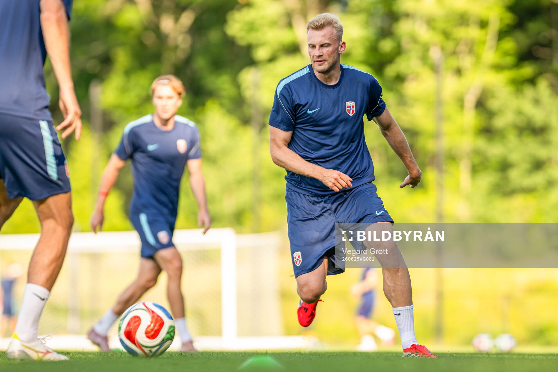 Sondre Langås of the Norwegian national football team at a