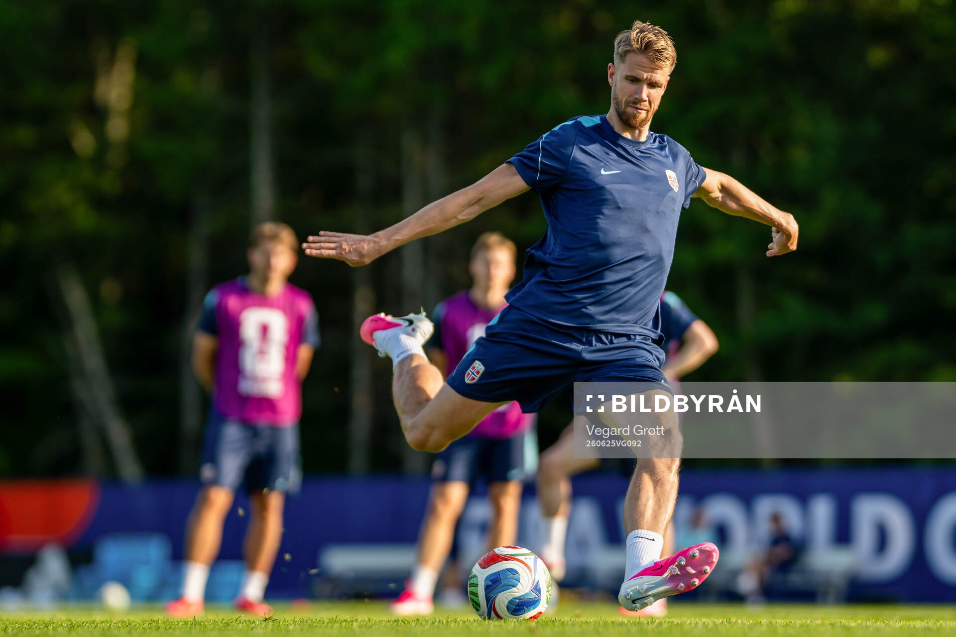 Kristoffer Ajer of the Norwegian national football team at