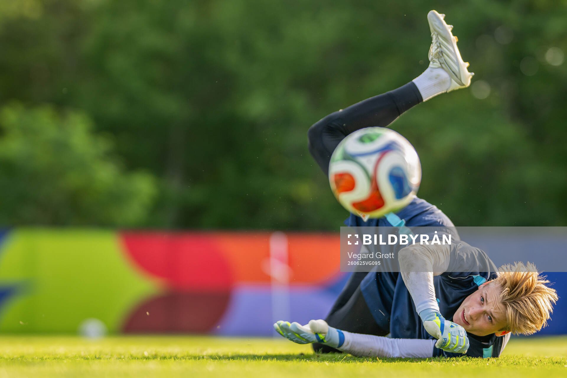 Goalkeeper Sander Tangvik of the Norwegian national