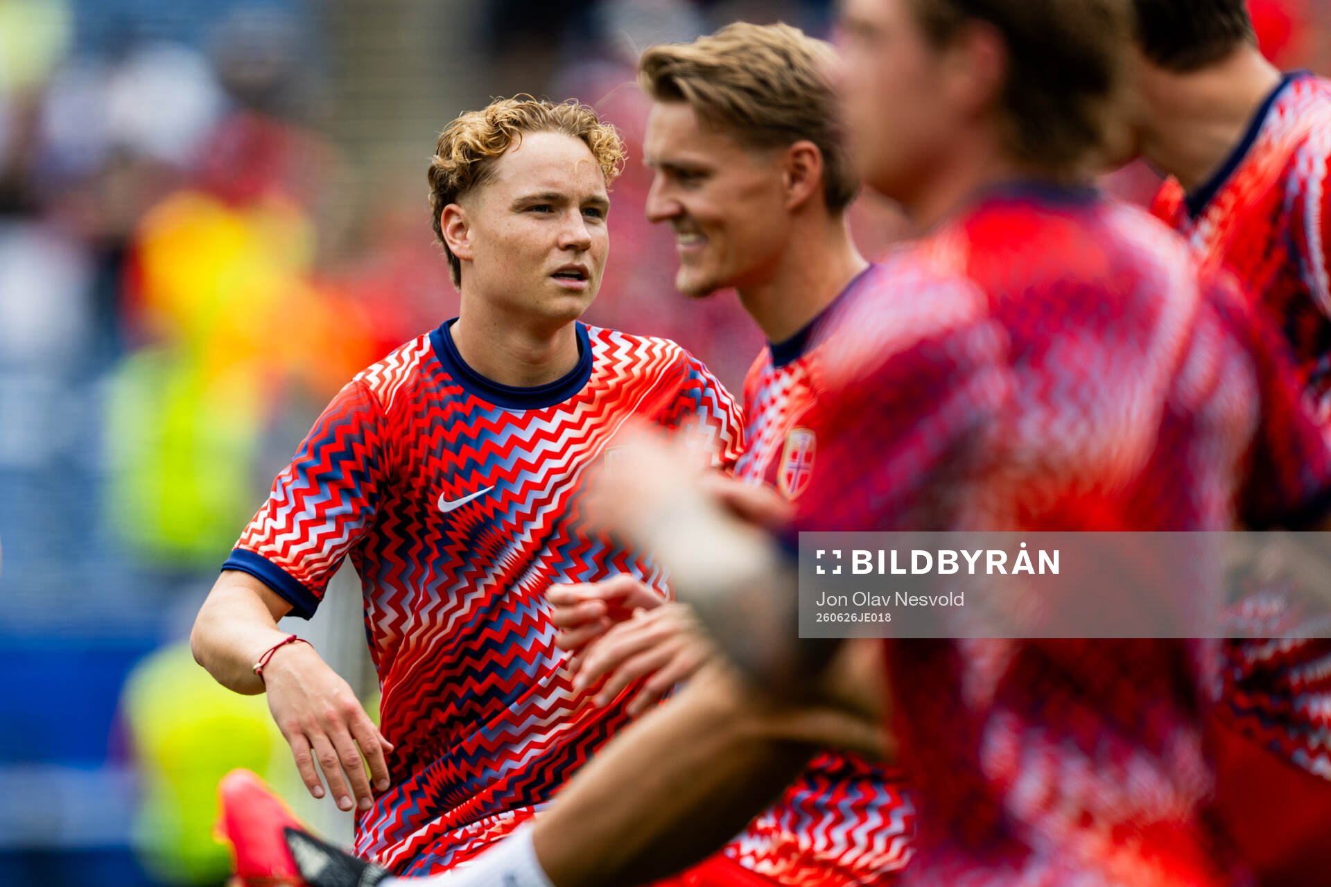 Andreas Schjelderup and Martin Ødegaard of Norway