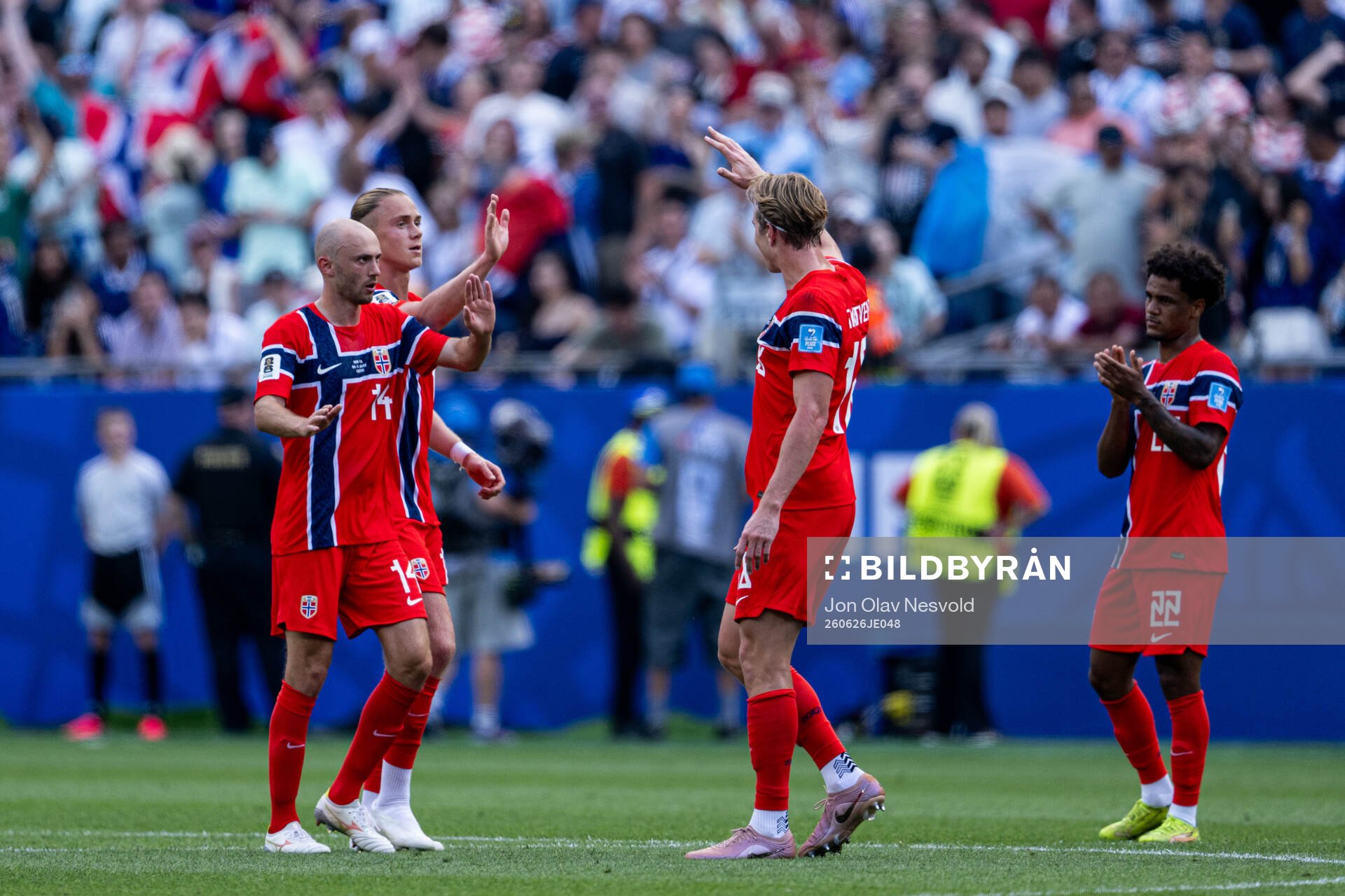 Thelo Aasgaard of Norway celebrates