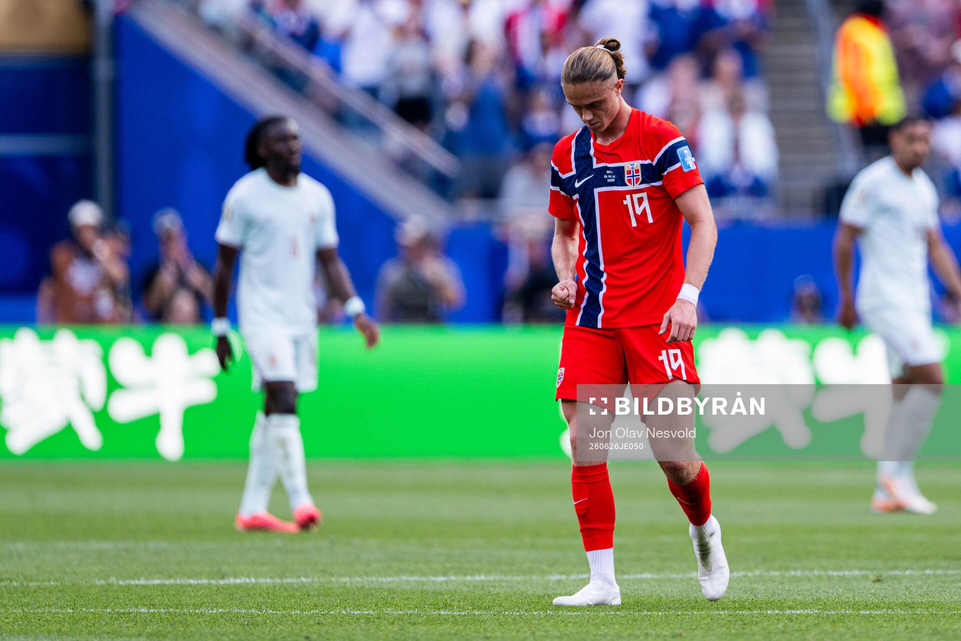 Thelo Aasgaard of Norway celebrates