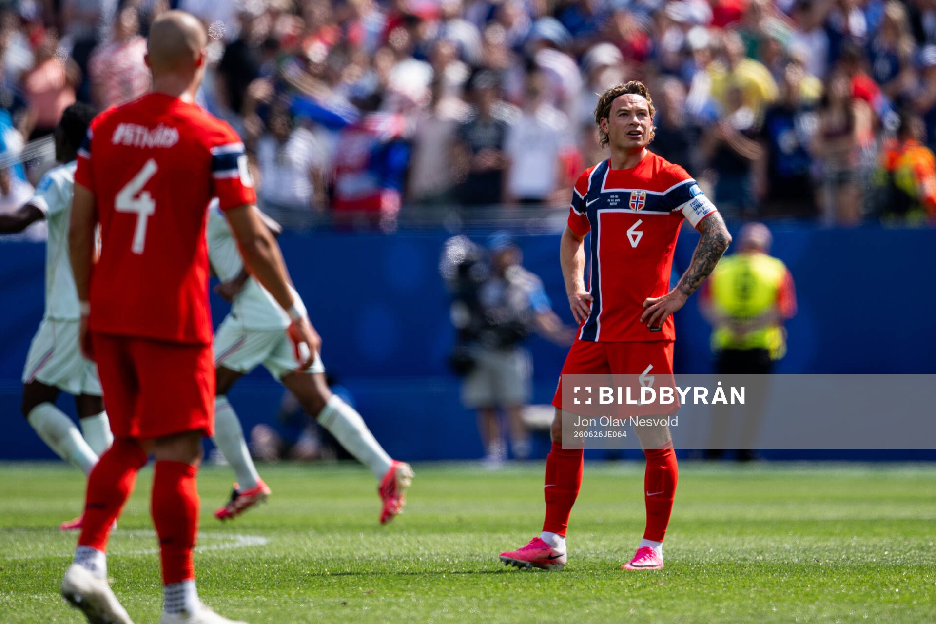 Patrick Berg of Norway looks dejected