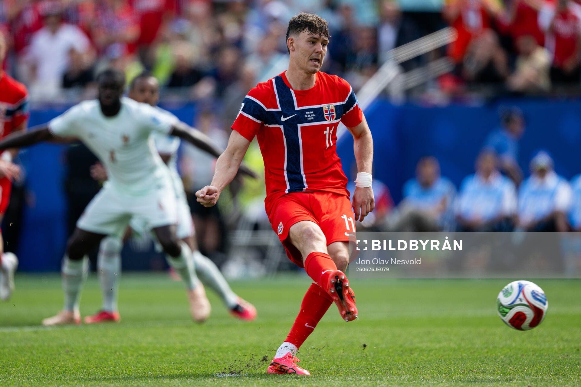 Jørgen Strand Larsen of Norway penalty kick