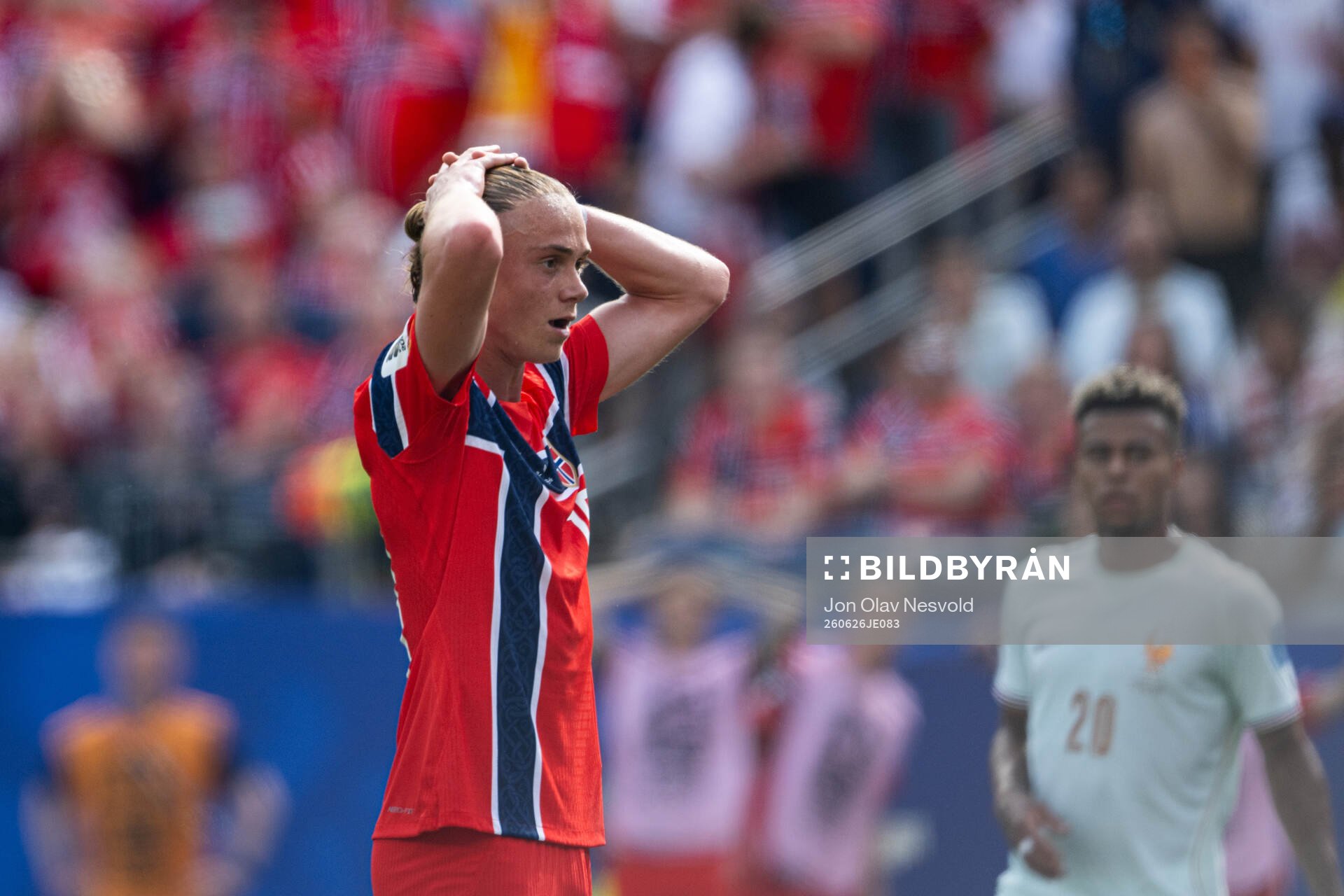 Thelo Aasgaard of Norway looks dejected