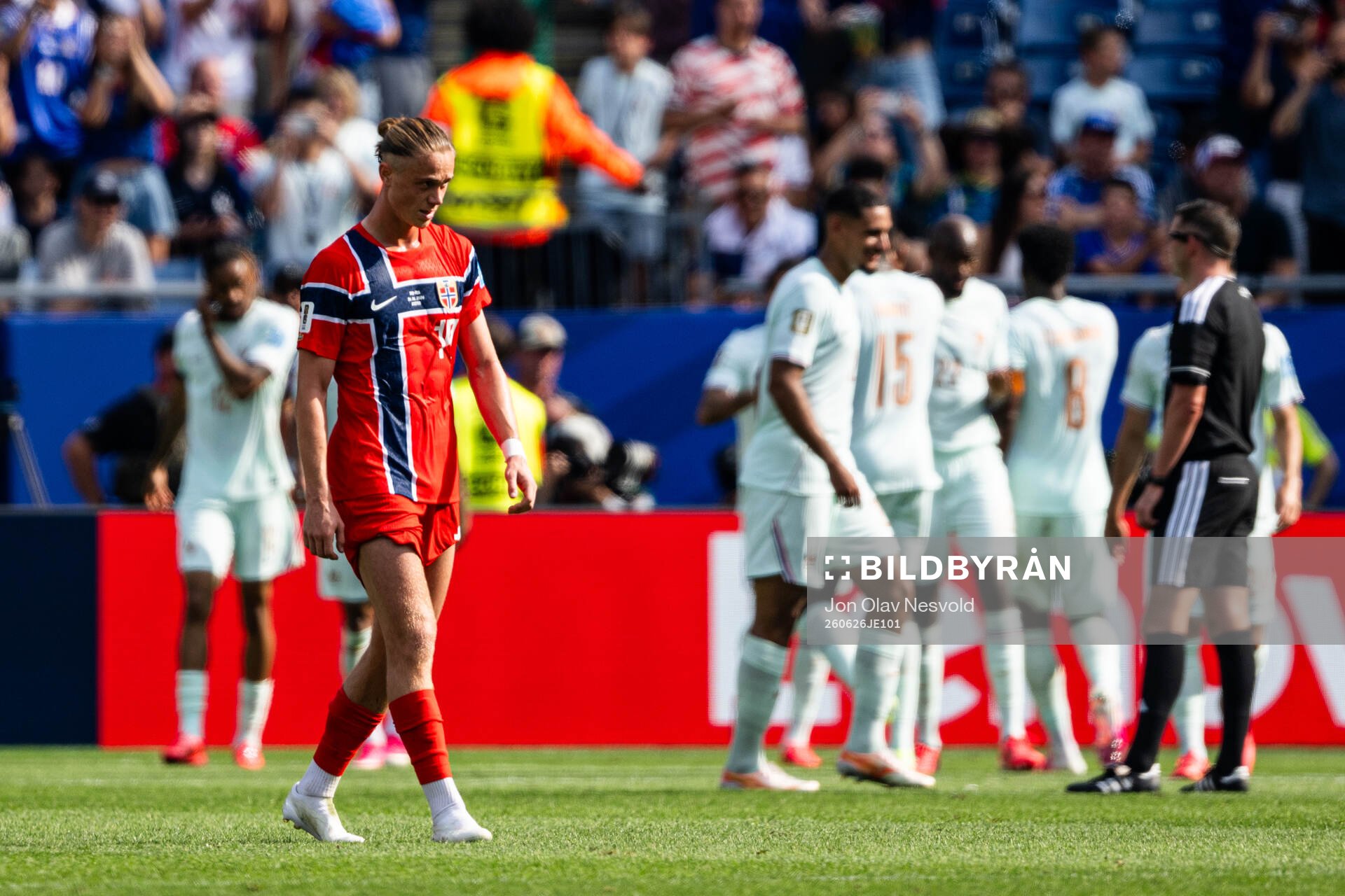 Thelo Aasgaard of Norway looks dejected