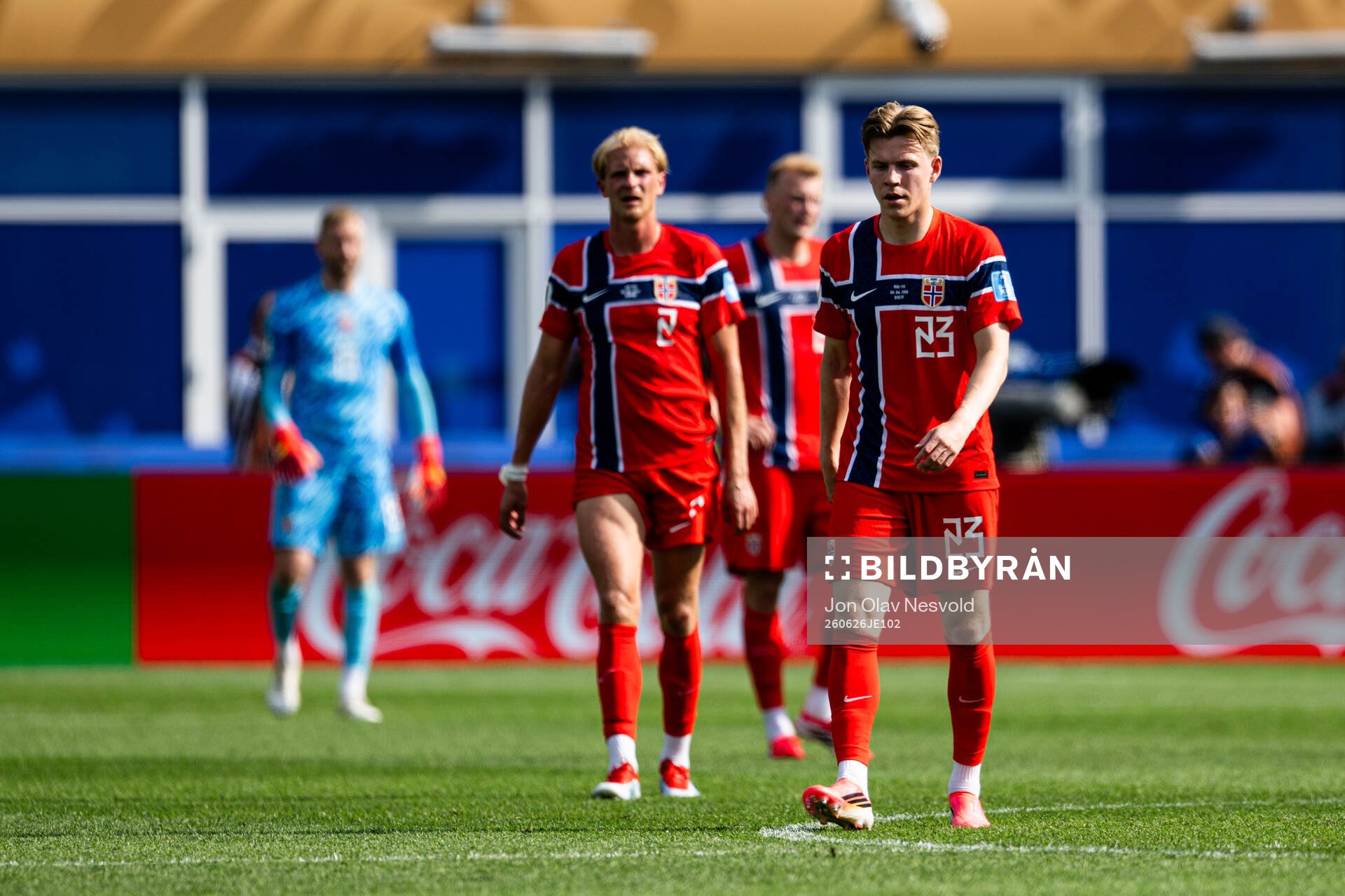 Jens Petter Hauge of Norway looks dejected