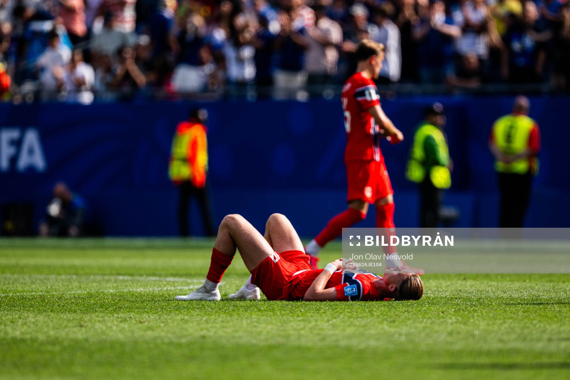 Thelo Aasgaard of Norway looks dejected