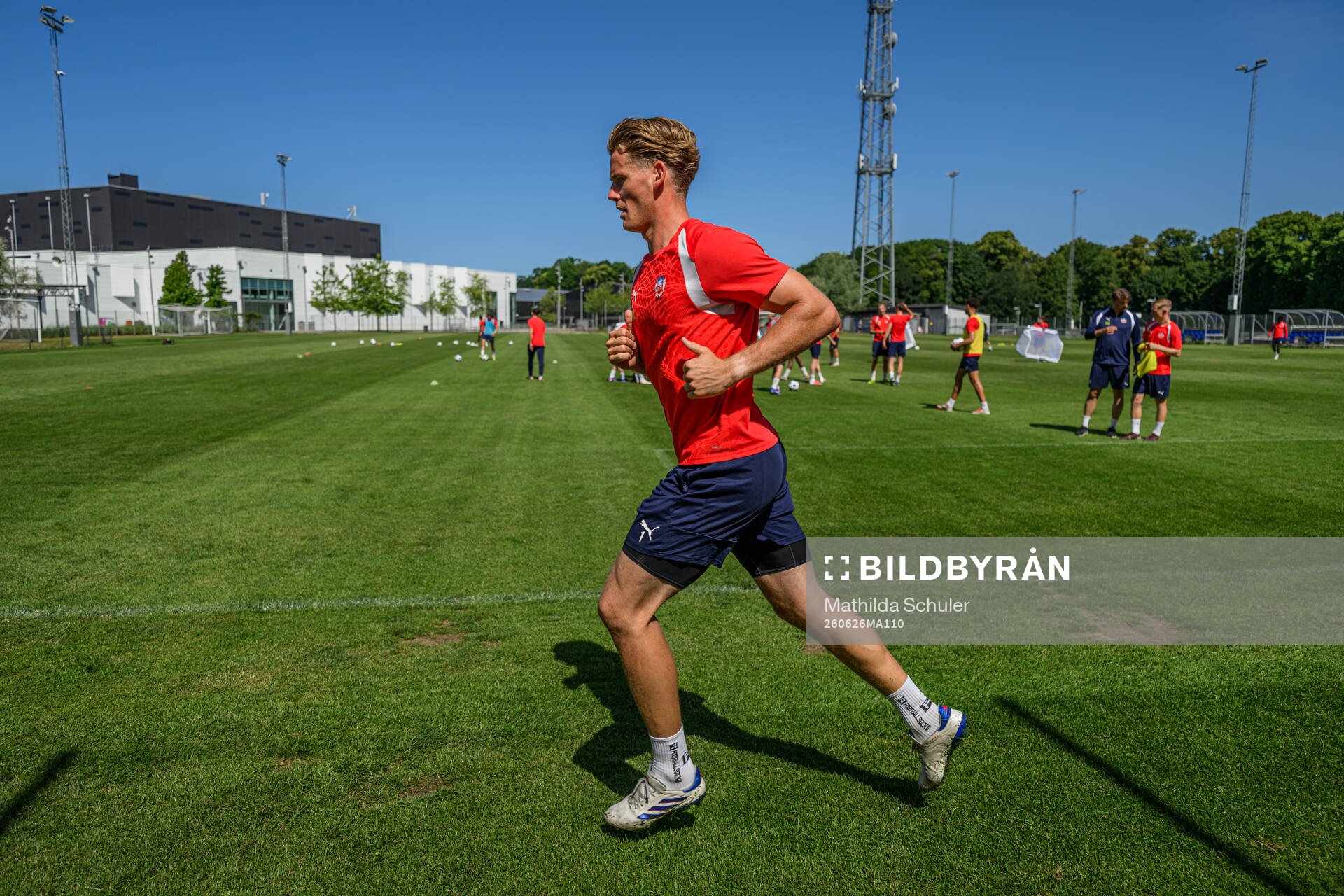 Målvakt Johan Brattberg  en träning med Helsingborg