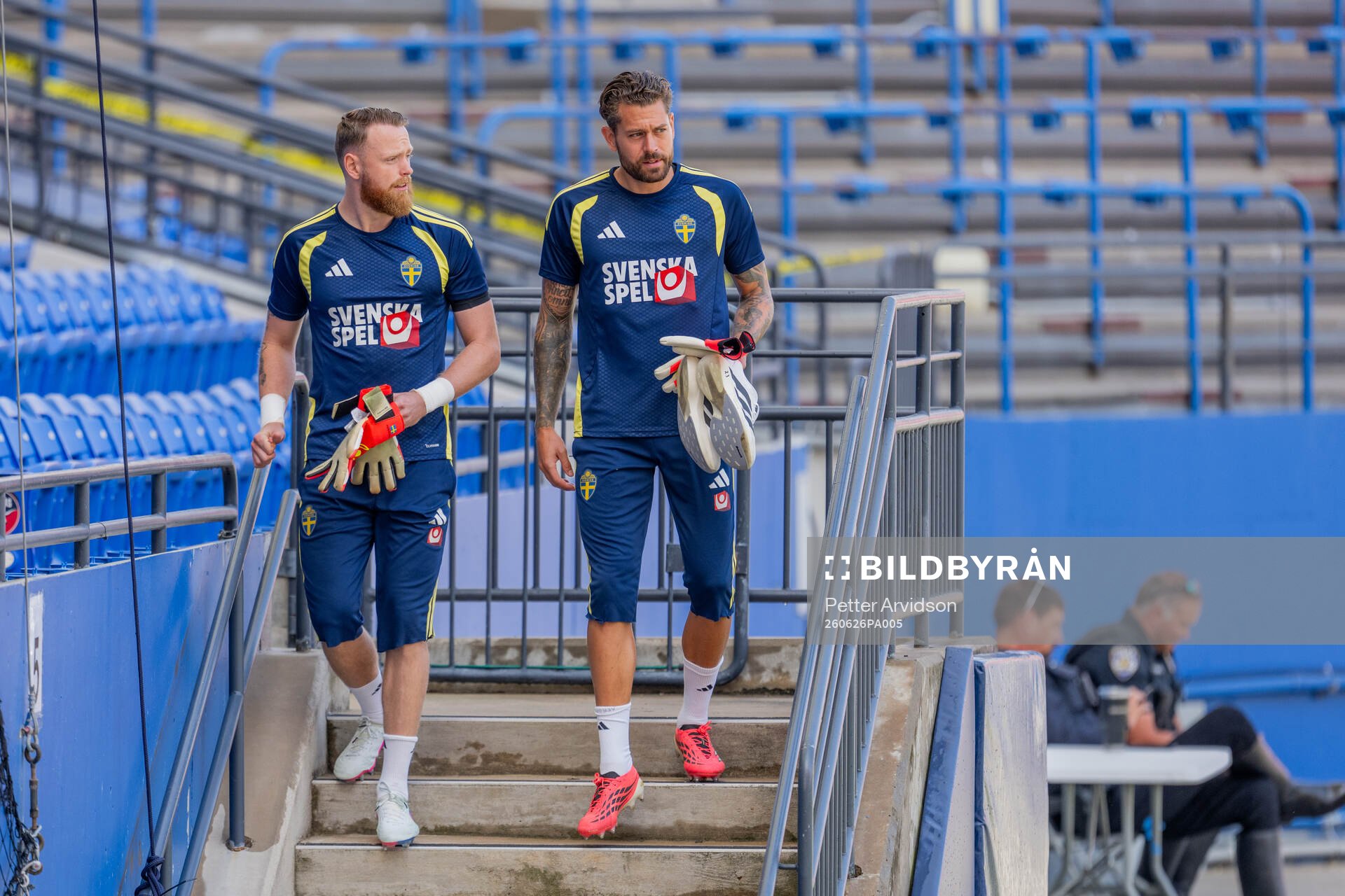 Goalkeeper Viktor Johansson and goalkeeper Kristoffer