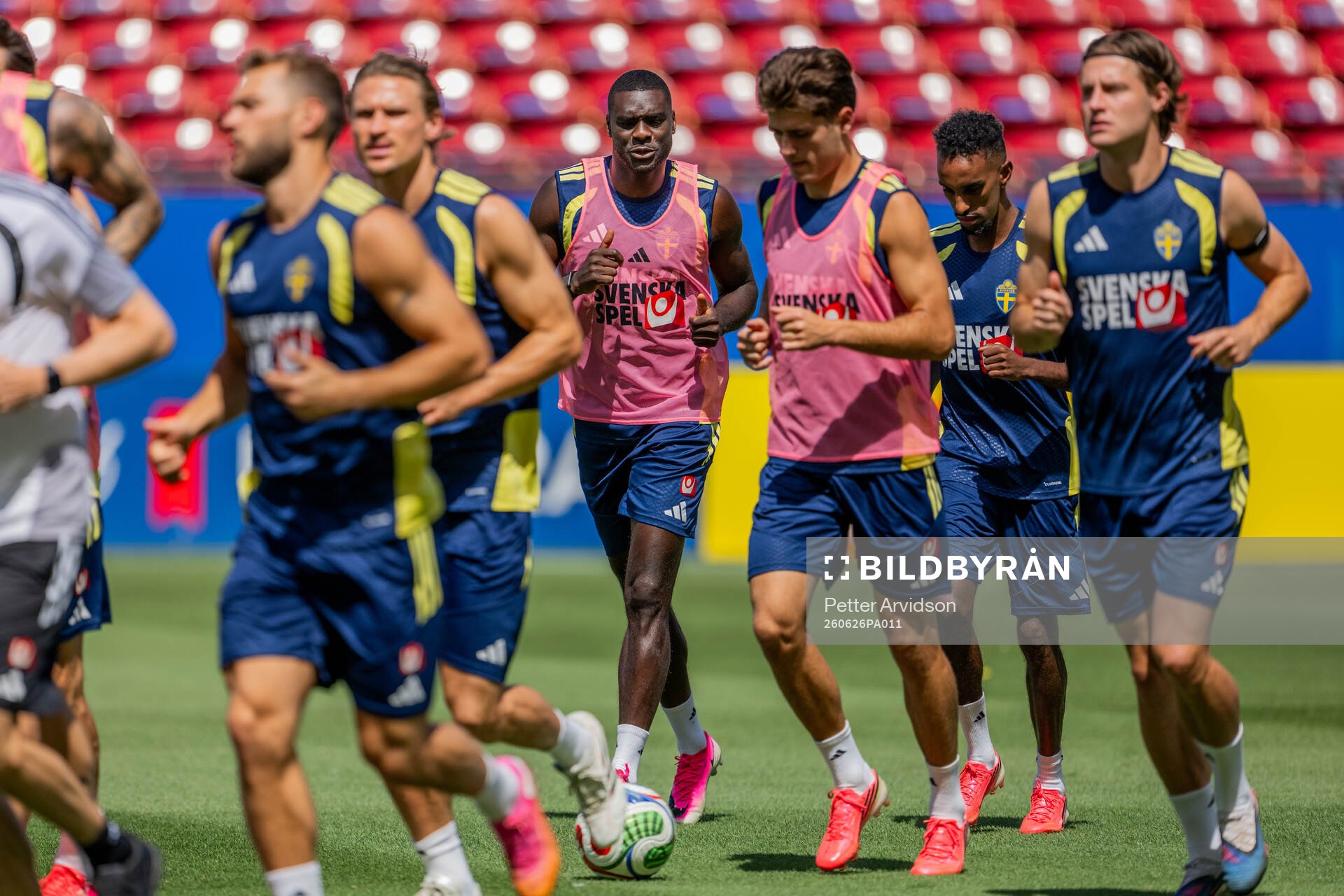 Ken Sema and Taha Ali of the Swedish national football team
