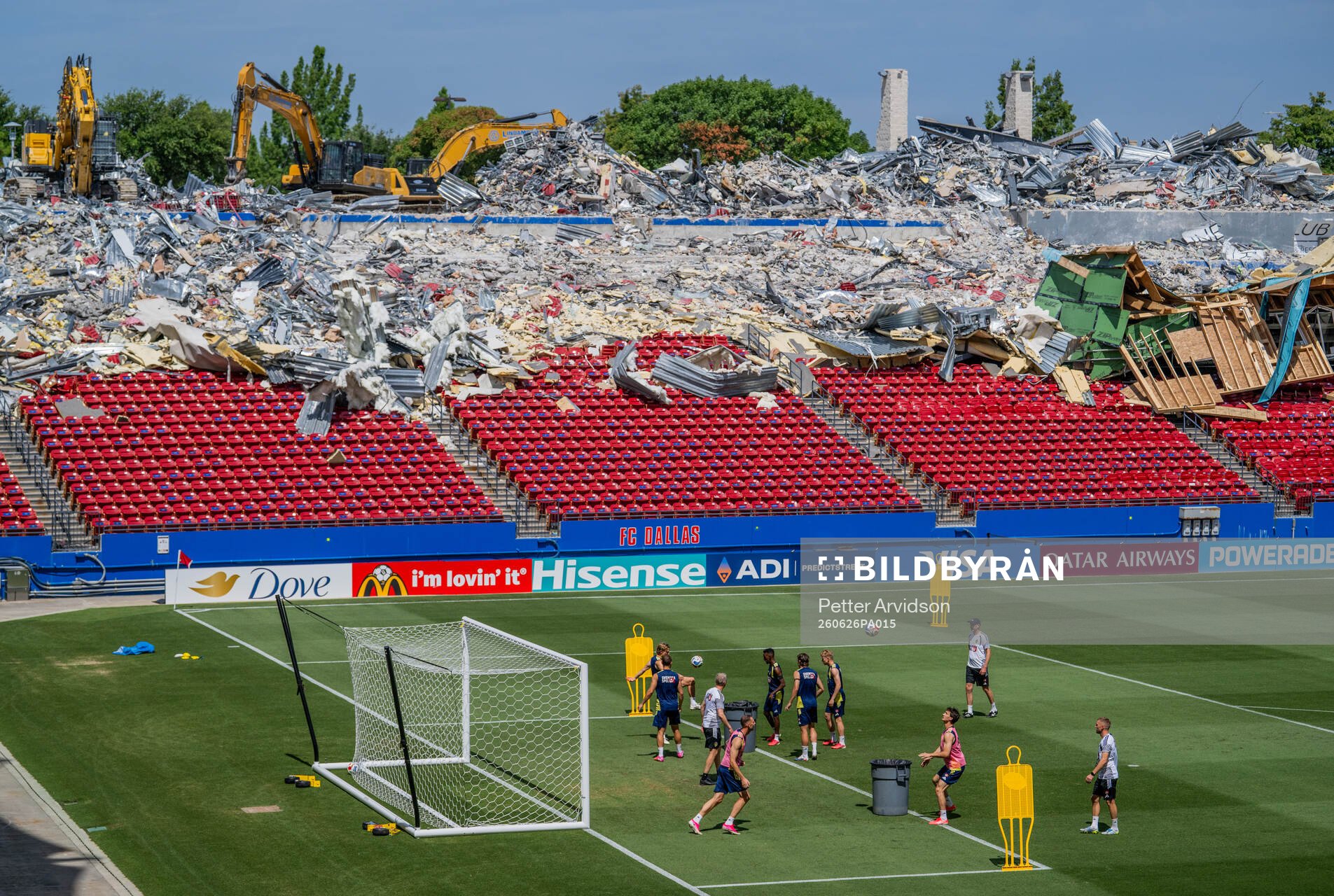 Players of the Swedish national football team at a training