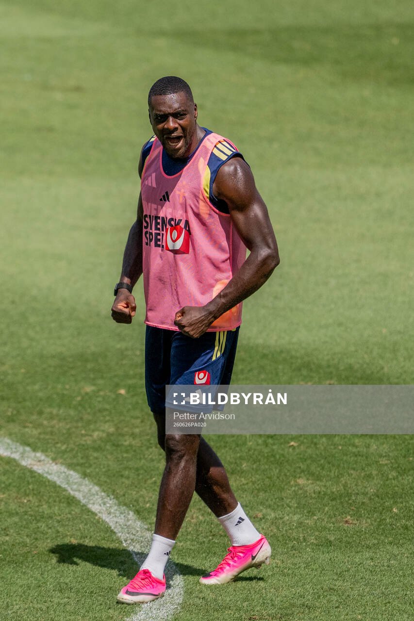 Ken Sema of the Swedish national football team at a