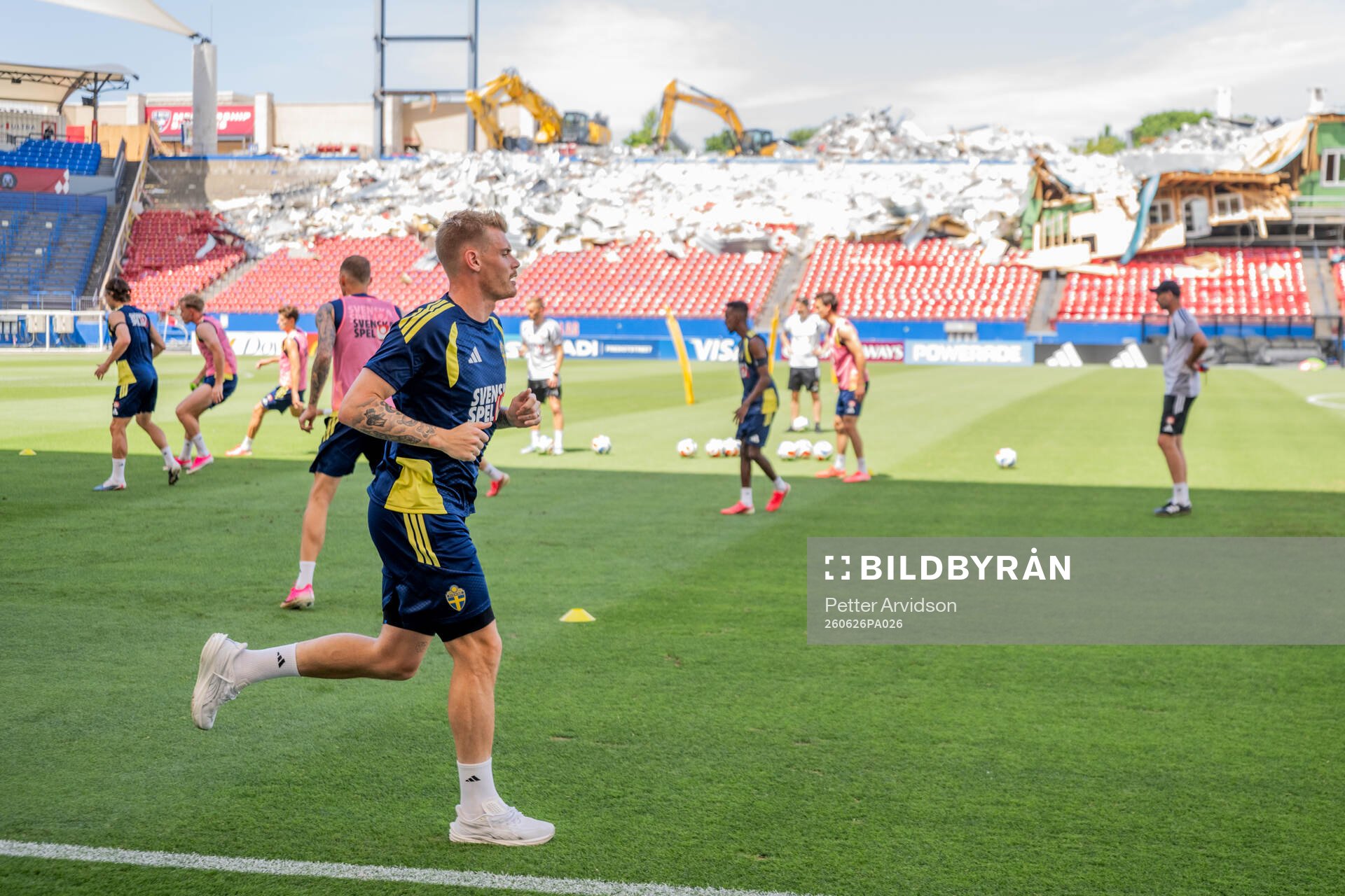Eric Smith of the Swedish national football team at a