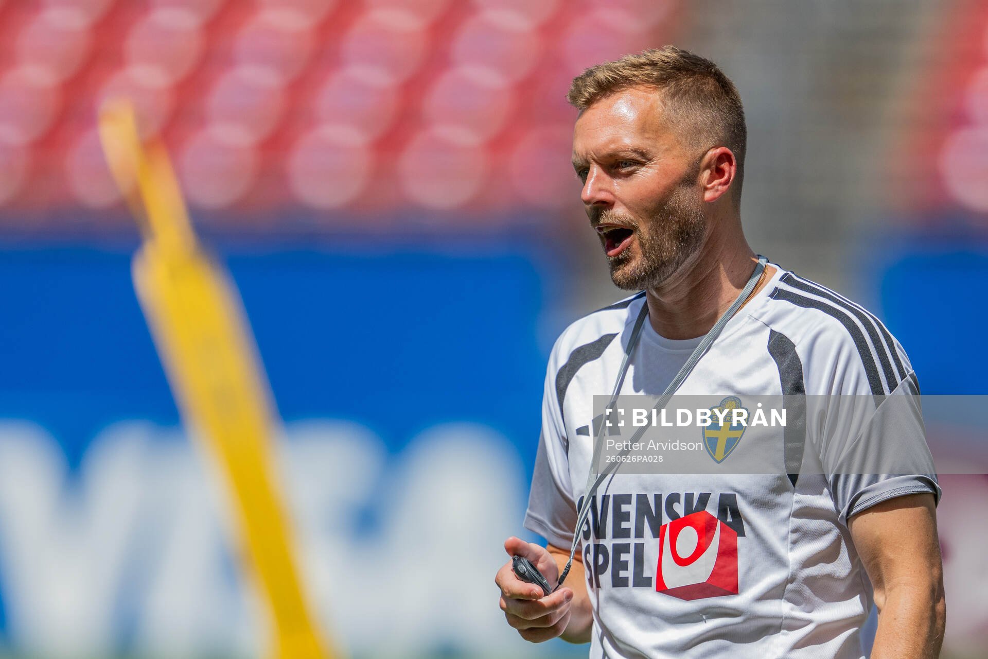 Assistant coach Sebastian Larsson of the Swedish national