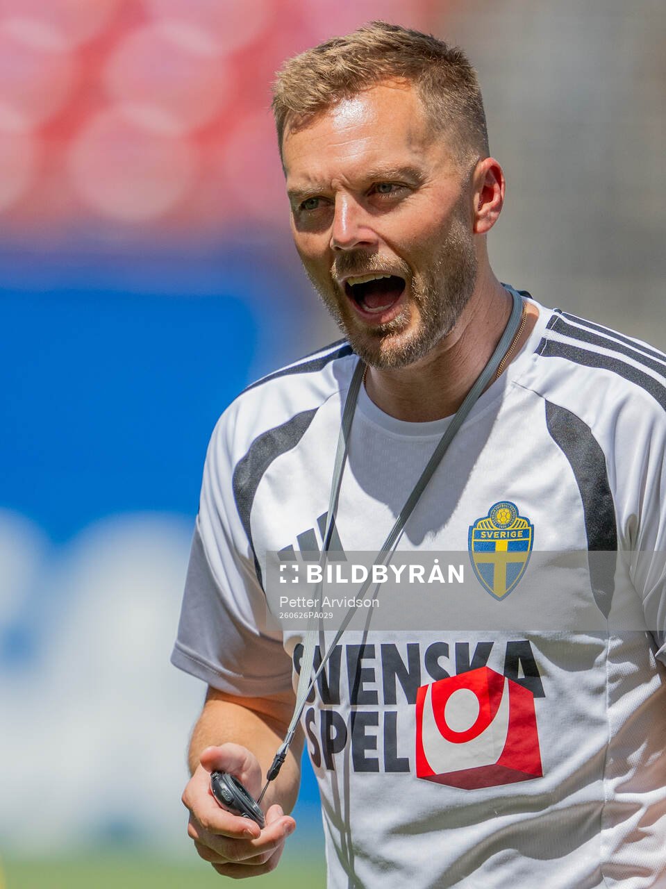 Assistant coach Sebastian Larsson of the Swedish national