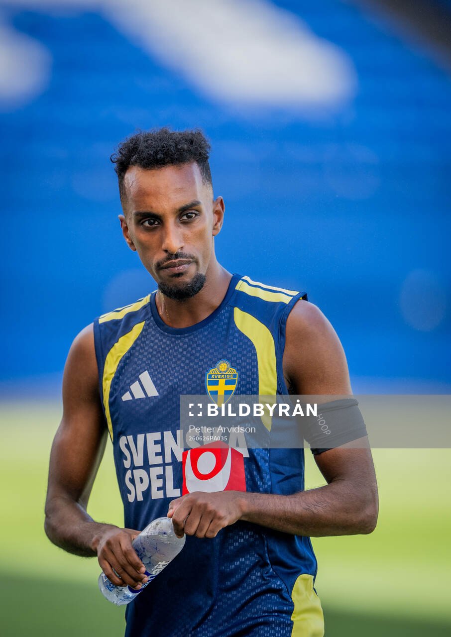 Taha Ali of the Swedish national football team at a
