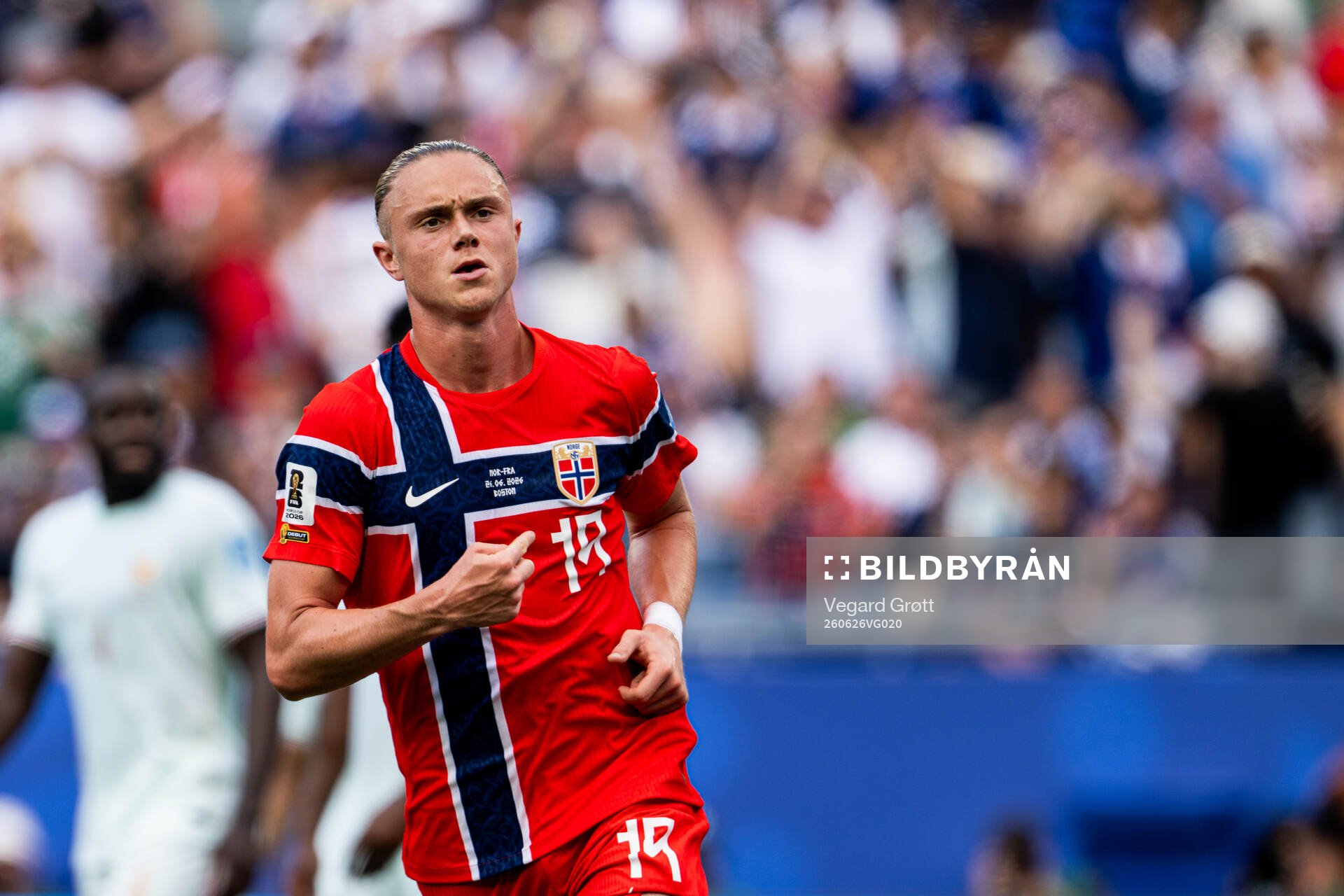 Thelo Aasgaard of Norway celebrates