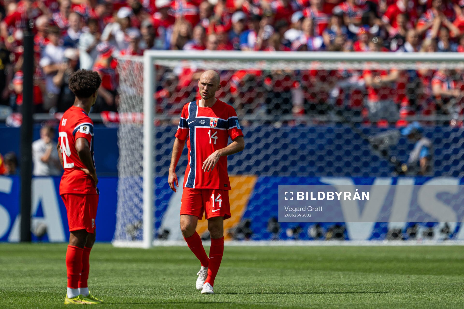 Fredrik Aursnes of Norway looks dejected