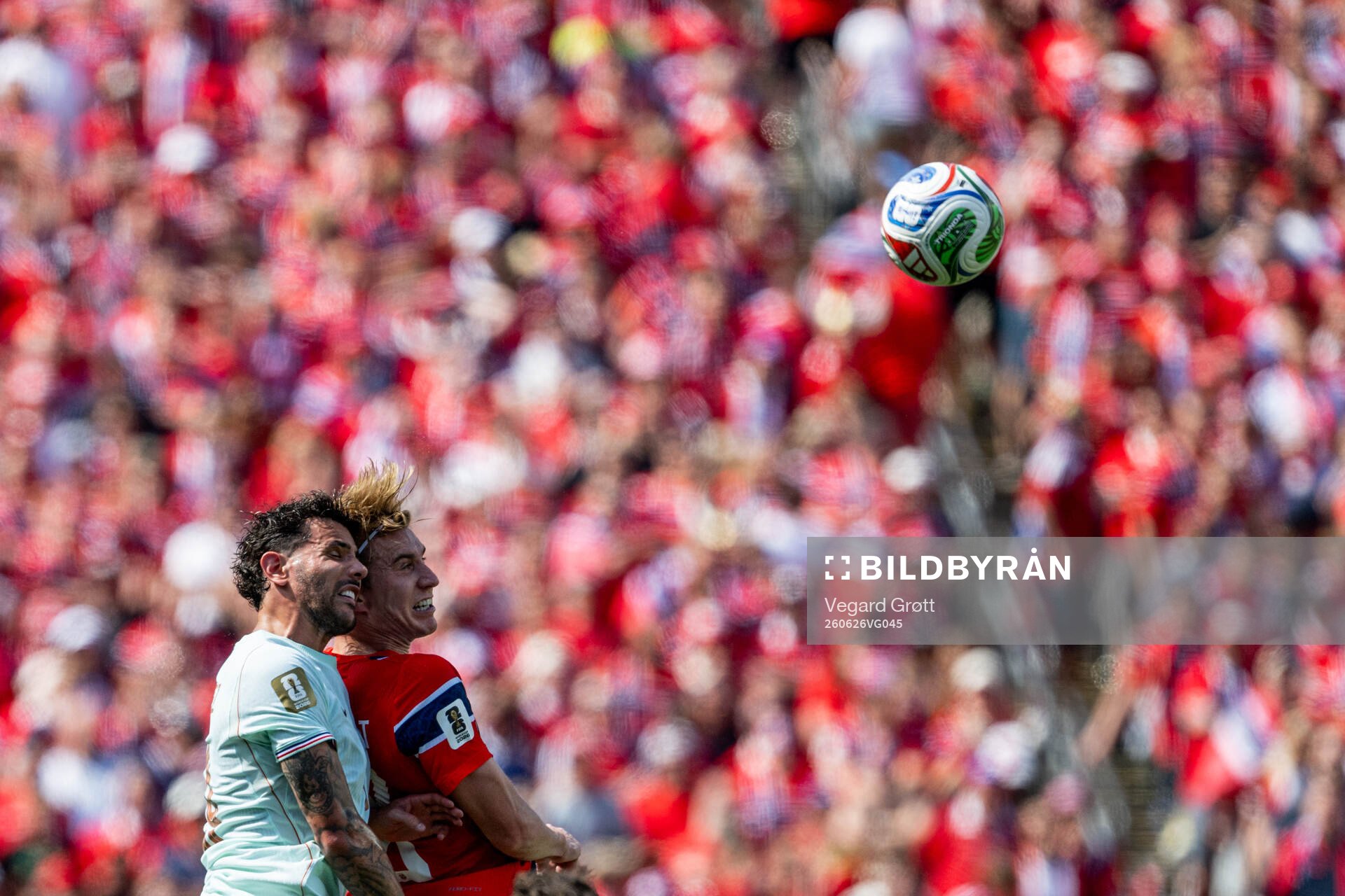 Theo Hernandez of France and Kristian Thorstvedt of Norway