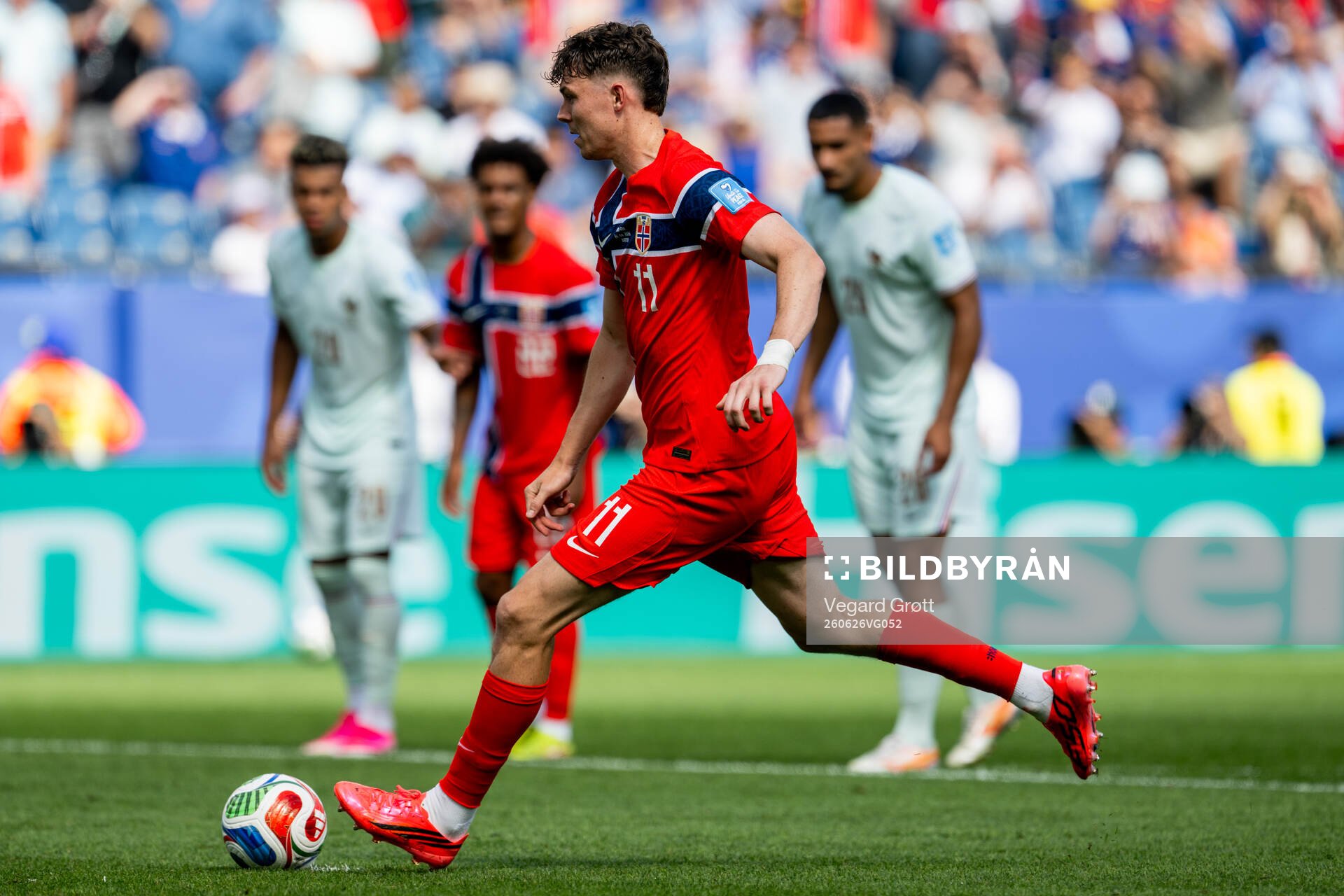 Jørgen Strand Larsen of Norway penalty kick