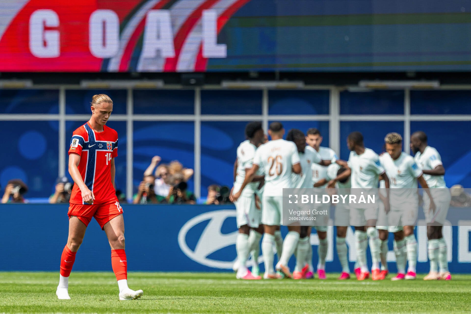 Thelo Aasgaard of Norway looks dejected
