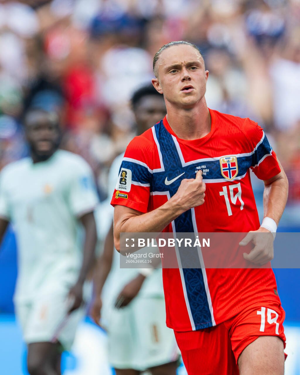 Thelo Aasgaard of Norway celebrates