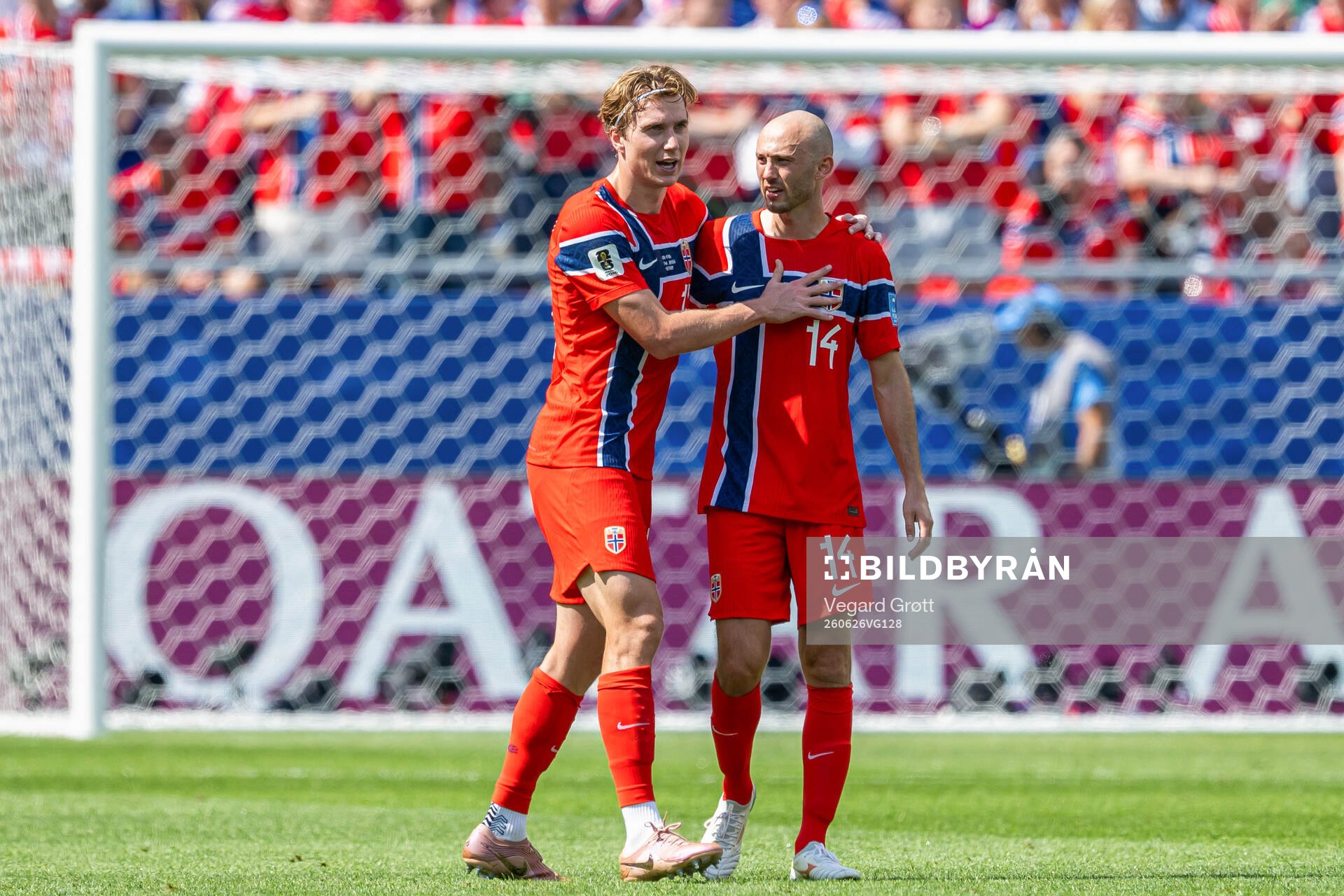 Kristian Thorstvedt and Fredrik Aursnes of Norway looks
