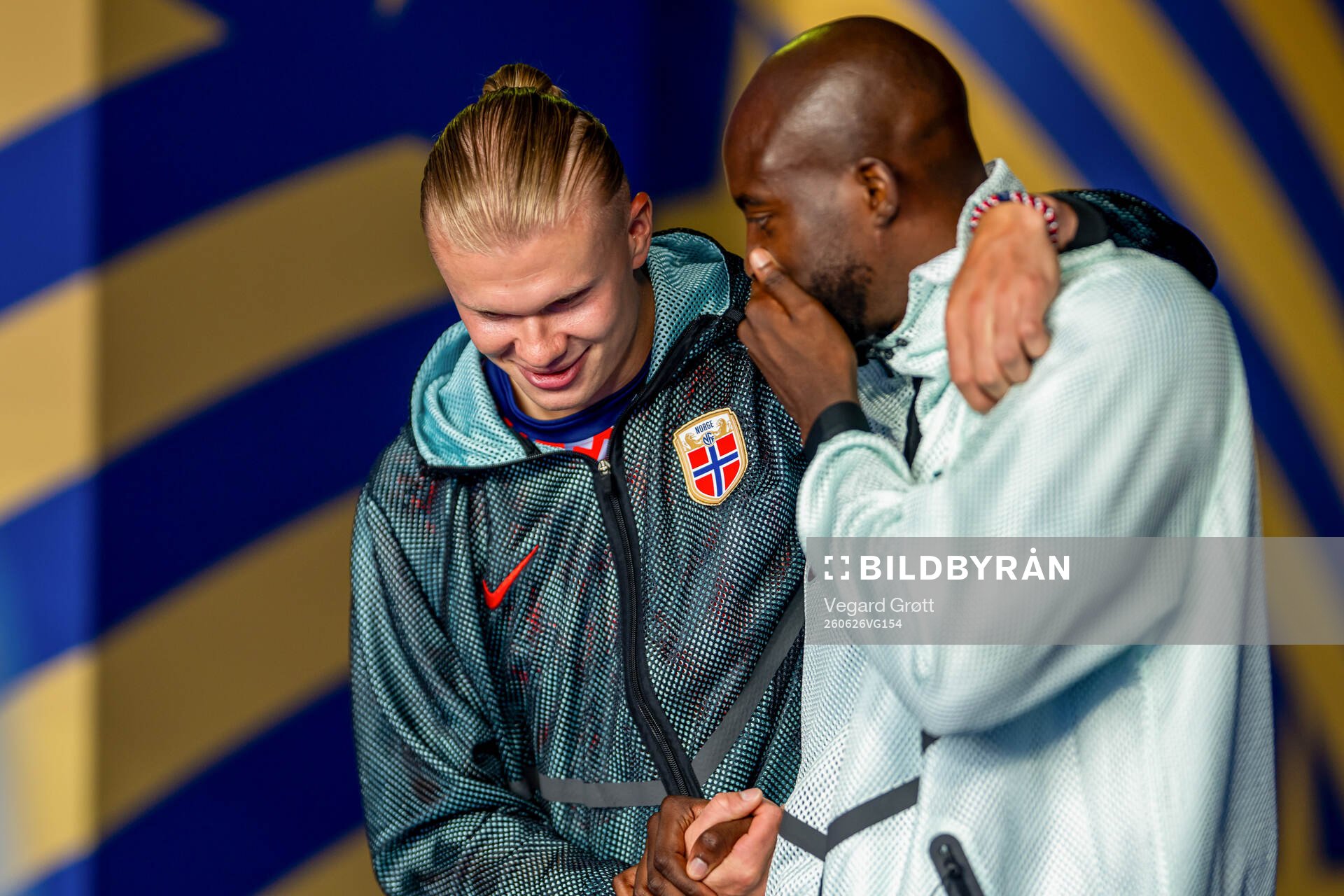 Erling Braut Haaland of Norway and Jean-Philippe Mateta of