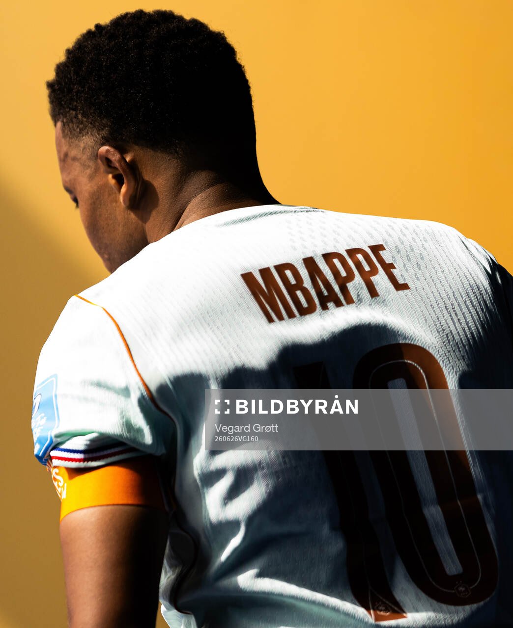 Kylian Mbappe of France at half-time