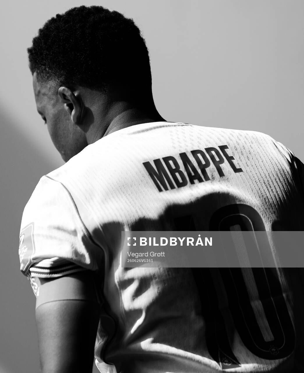 Kylian Mbappe of France at half-time