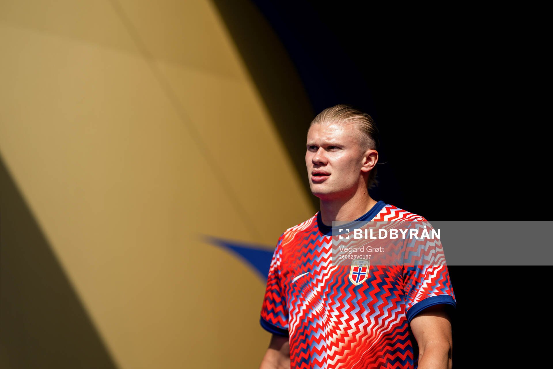 Erling Braut Haaland of Norway at half-time