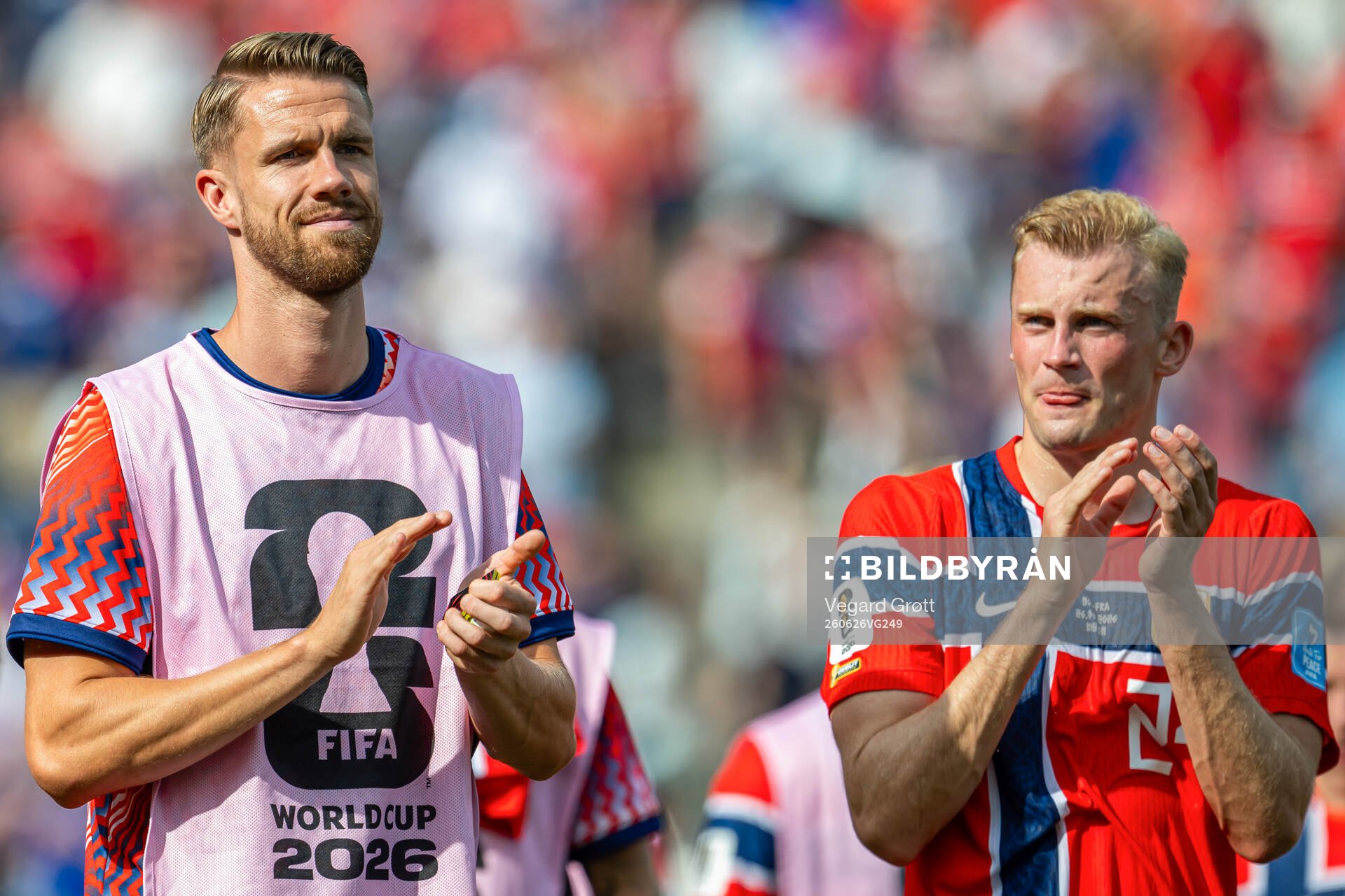 Kristoffer Ajer and Sondre Langås of Norway