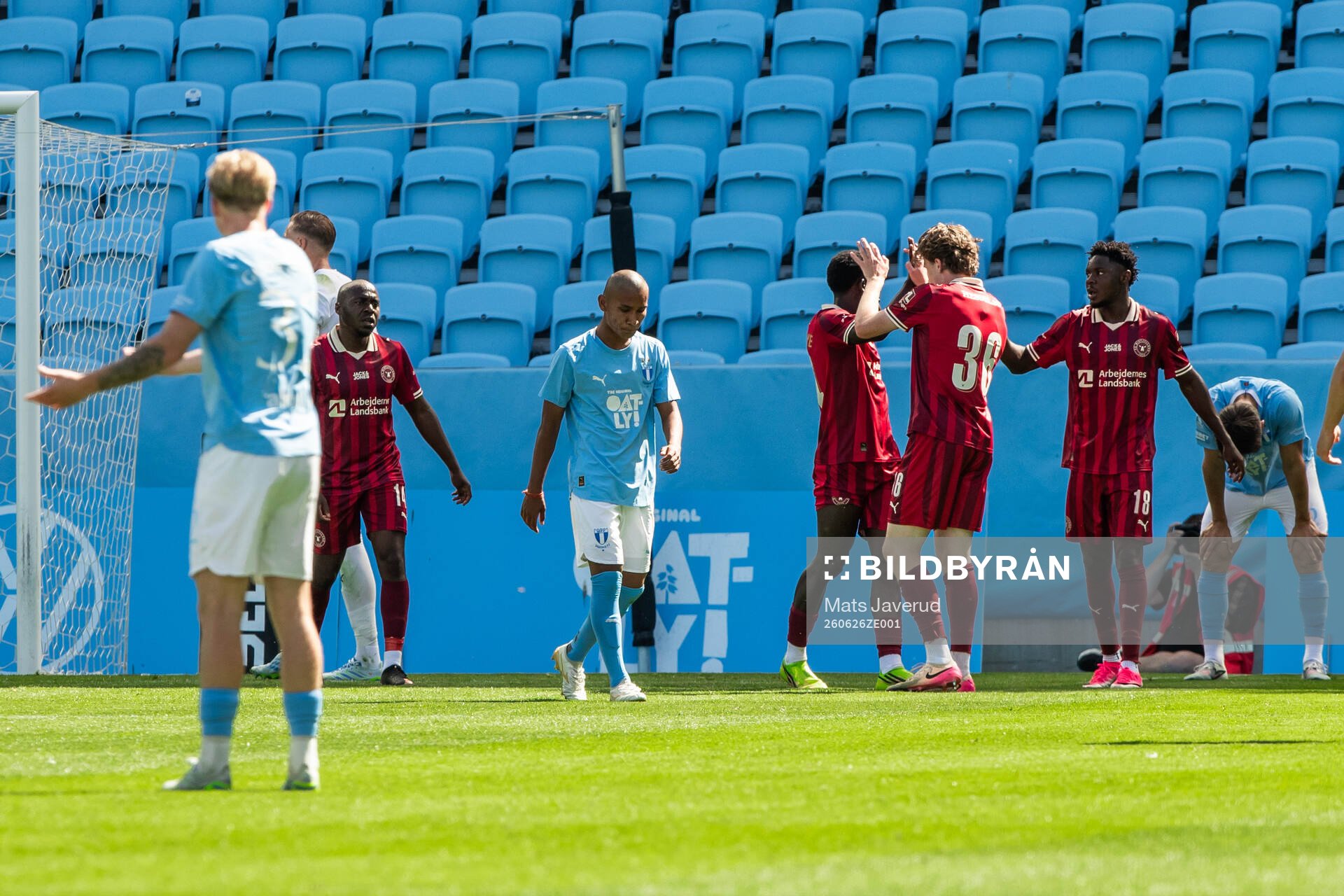 Midtjyllands spelare jublar