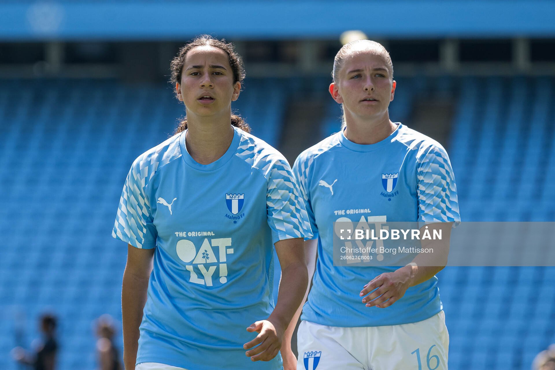 Malmö FFs Mayar Khatawi och Tuva Skoog