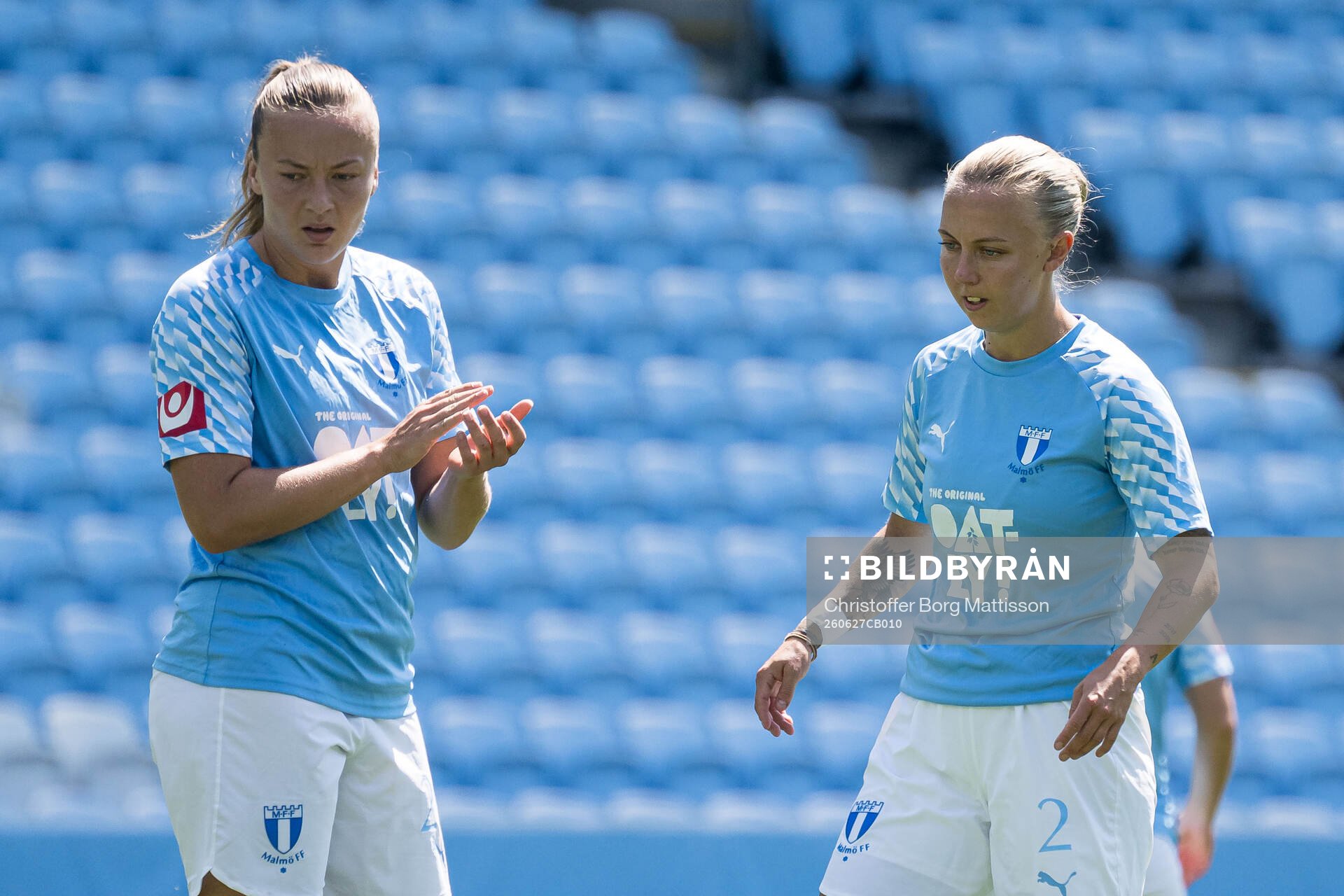 Malmö FFs Sara Kanutte Sørensen Fornes och Nathalie Hoff