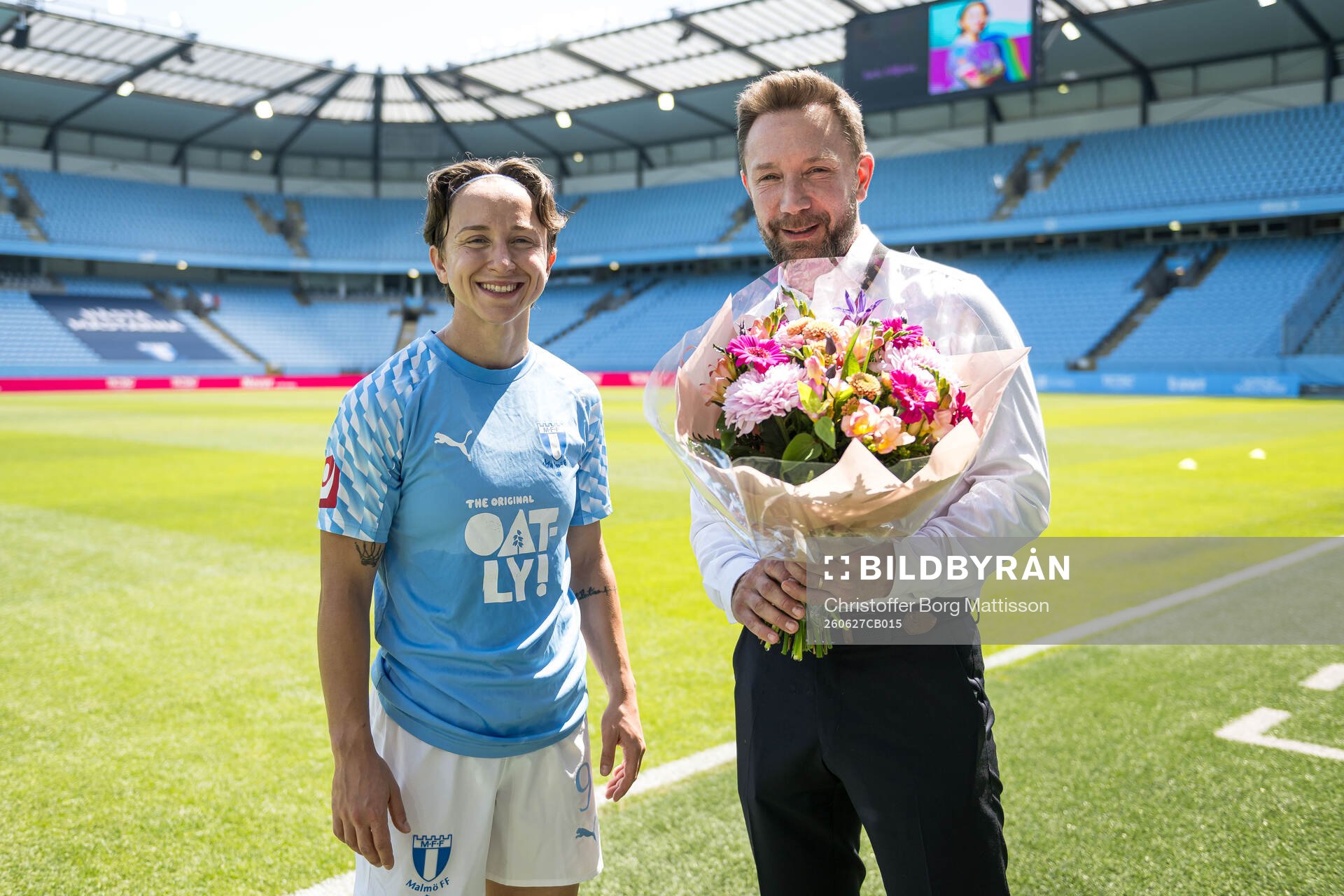 Malmö FFs Miljana Ivanovic och VD Jimmy Rosengren