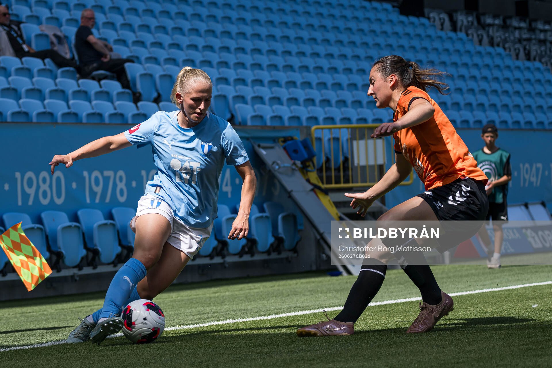 Malmö FFs Tuva Skoog och Kristianstads Courtney Ruedt