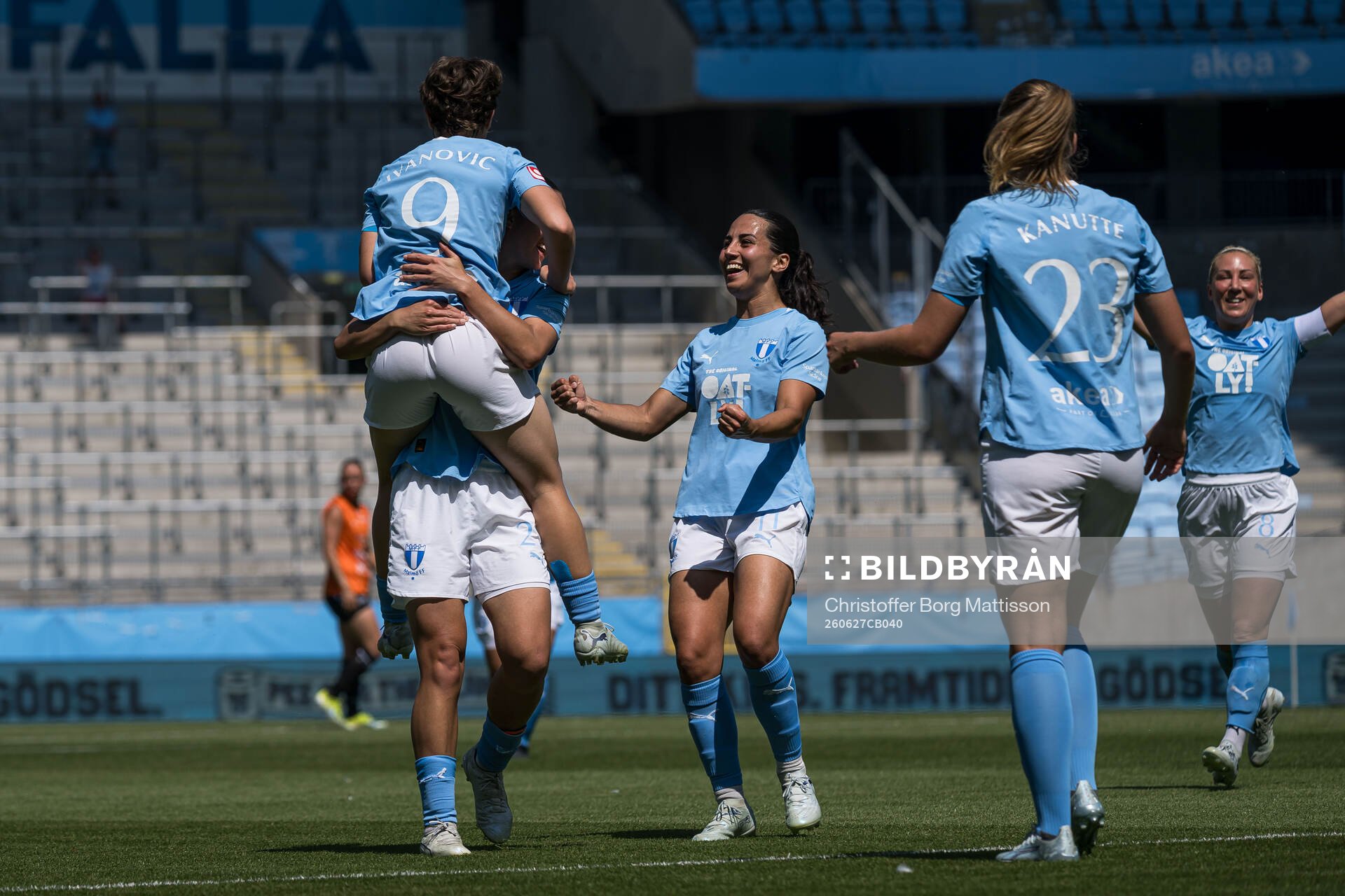 Malmö FFs Miljana Ivanovic jublar