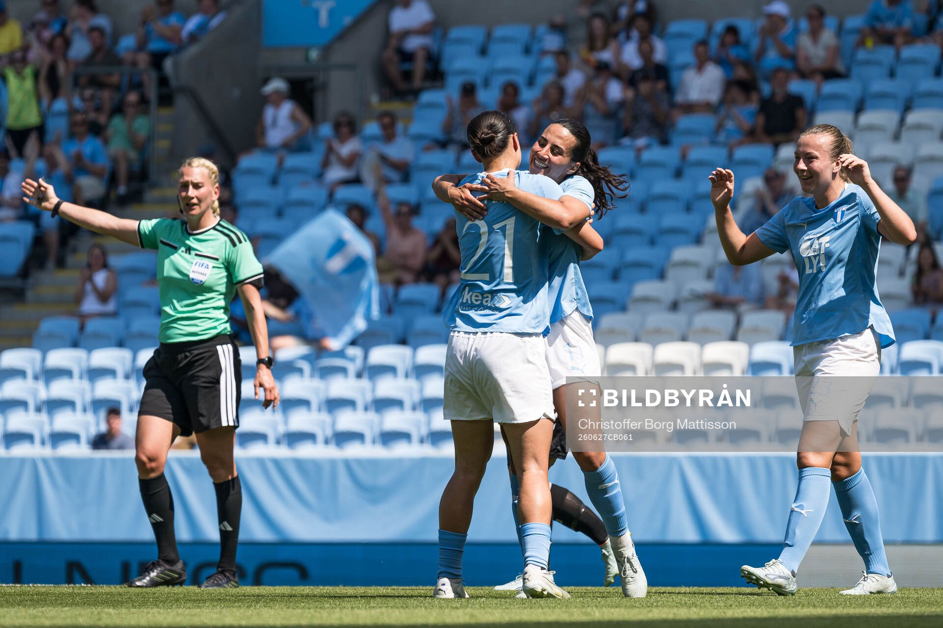 Malmö FFs Amy Joan Irene Sayer jublar