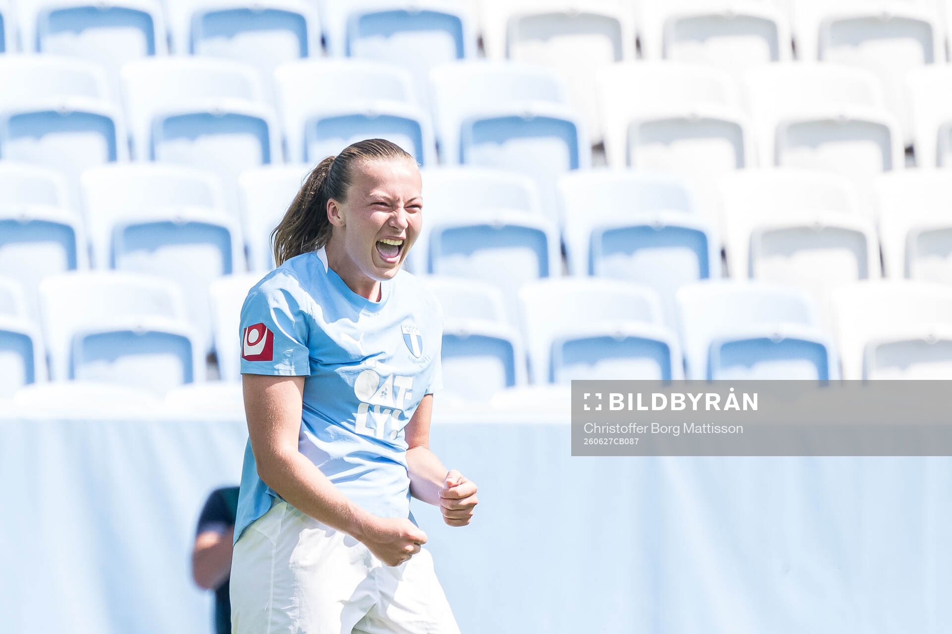Malmö FFs Sara Kanutte Sørensen Fornes jublar