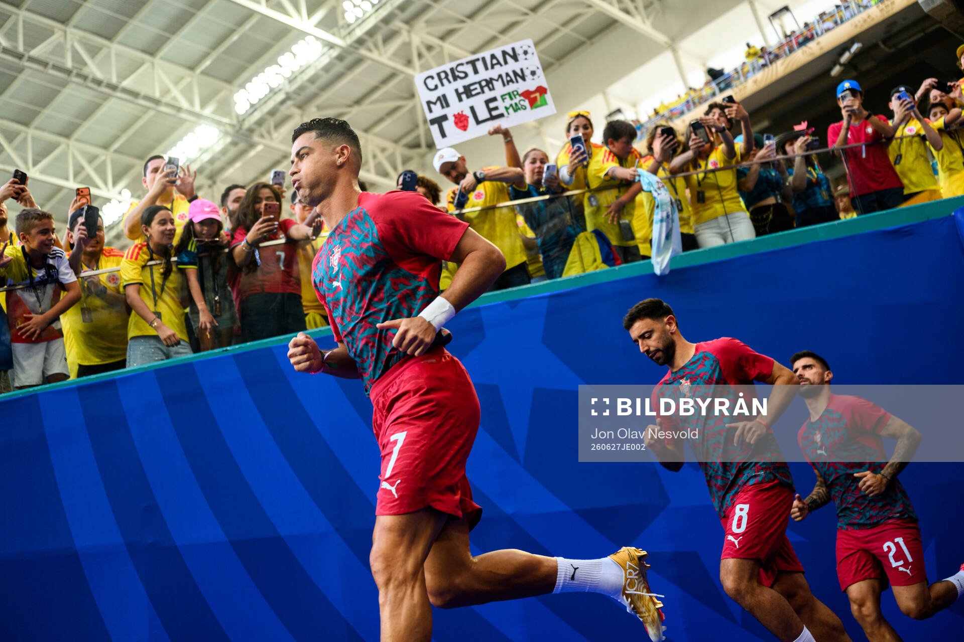 Cristiano Ronaldo, Bruno Fernandes and Ruben Neves of