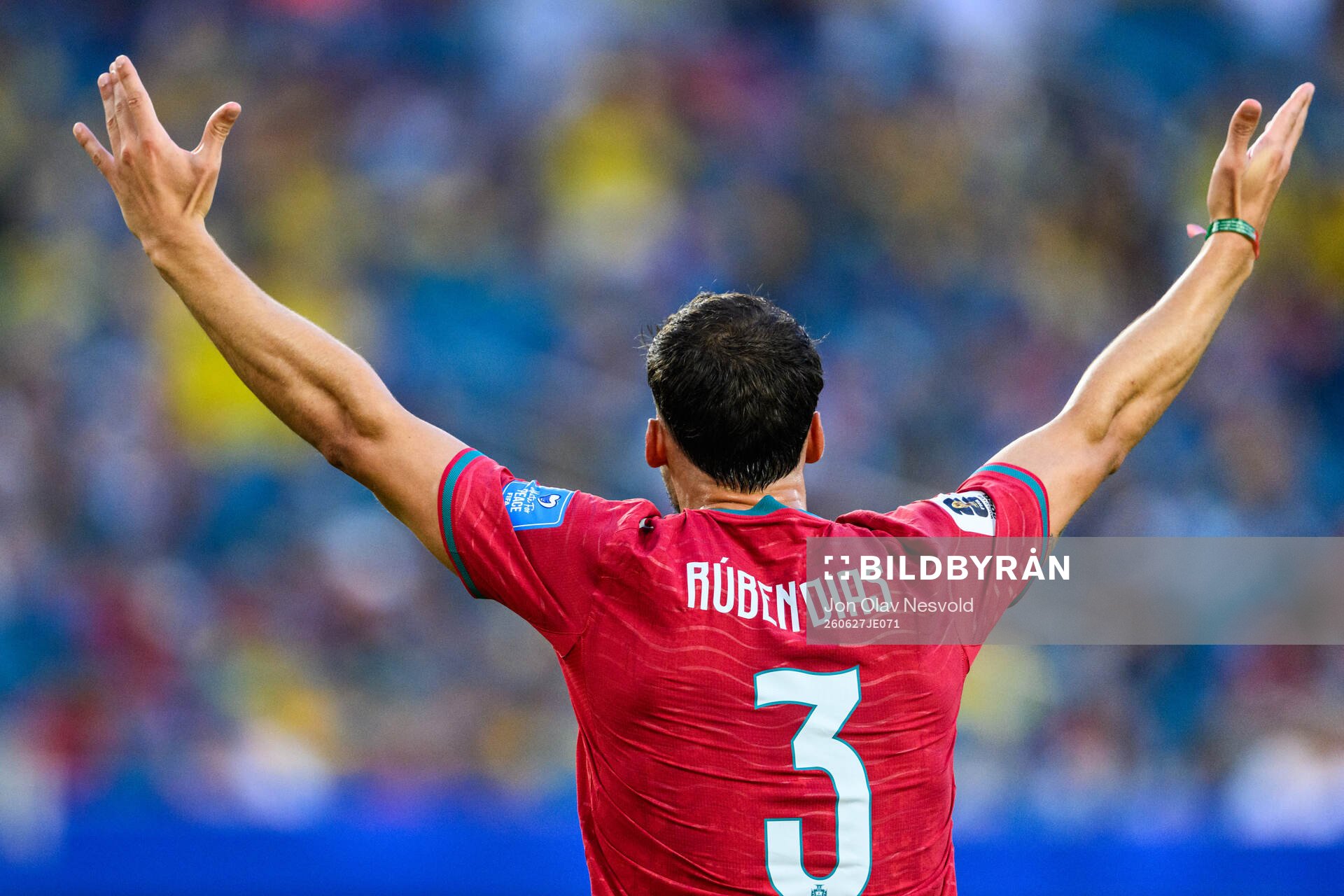 Ruben Dias of Portugal reacts