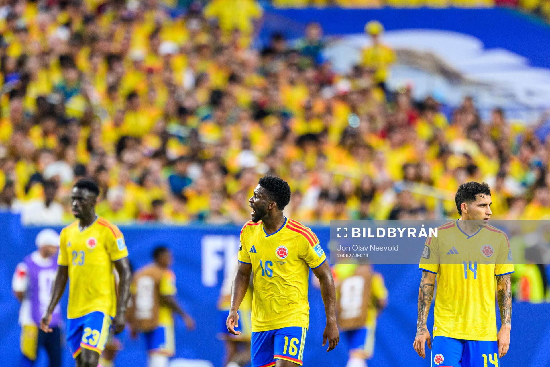 Davinson Sanchez, Jefferson Lerma and Gustavo Puerta of