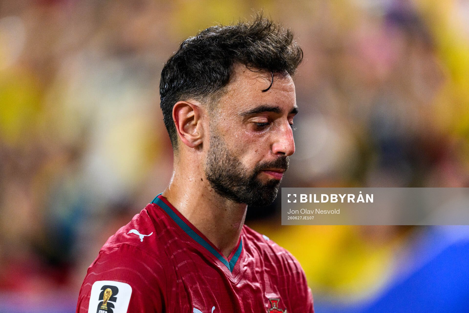 Bruno Fernandes of Portugal looks dejected