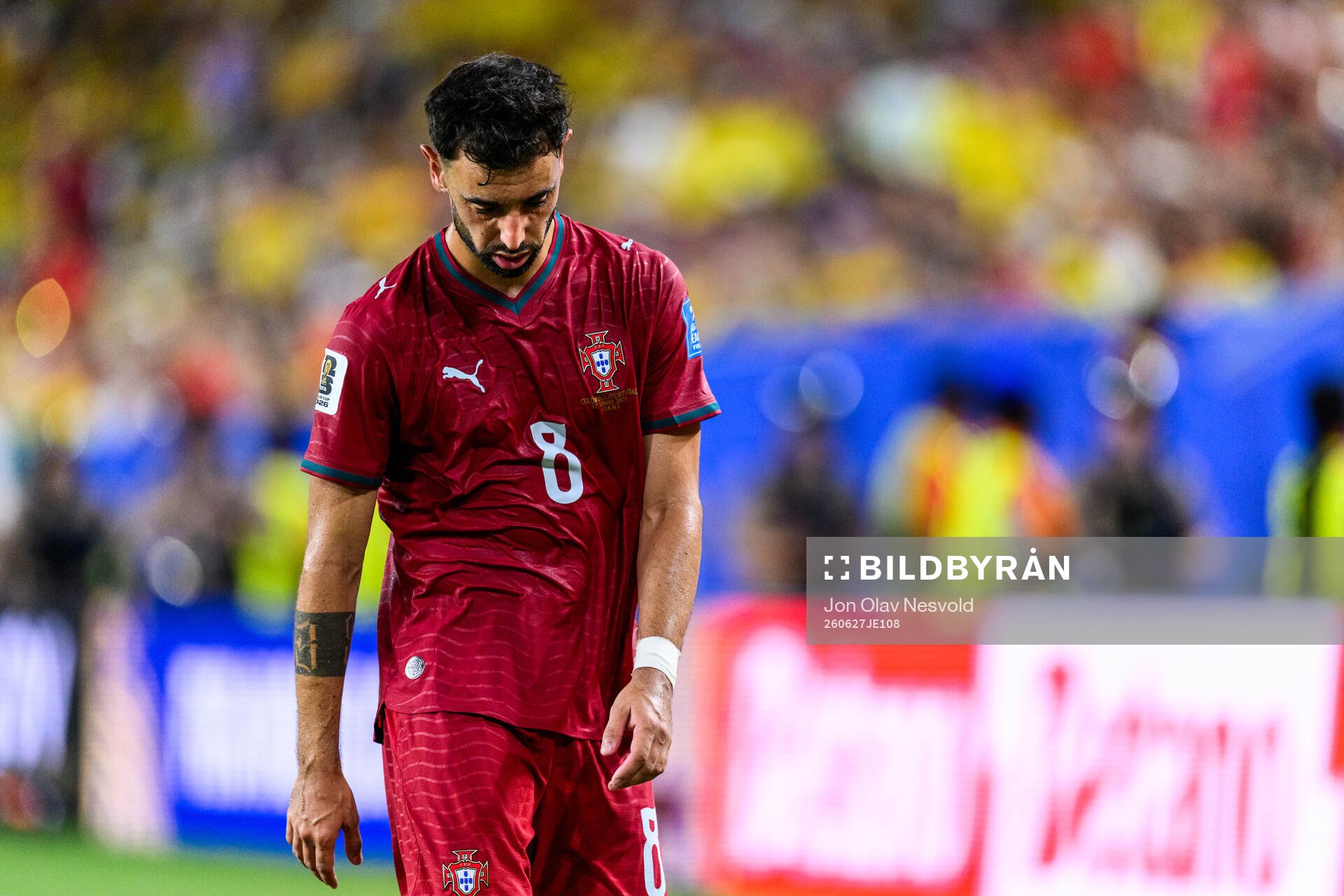Bruno Fernandes of Portugal looks dejected