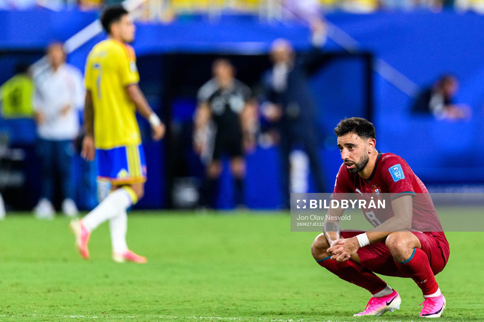 Bruno Fernandes of Portugal looks dejected