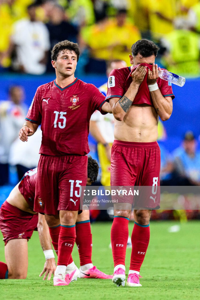 Joao Neves and Bruno Fernandes of Portugal
